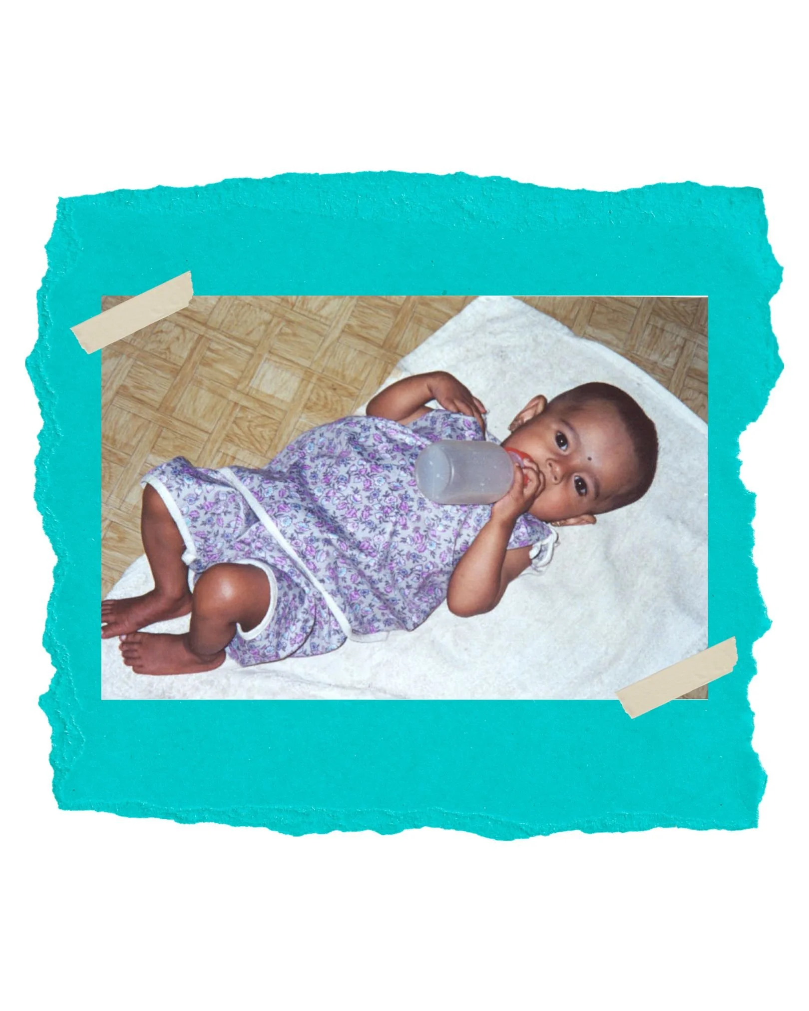 Baby Glory after her rescue from the red-light district