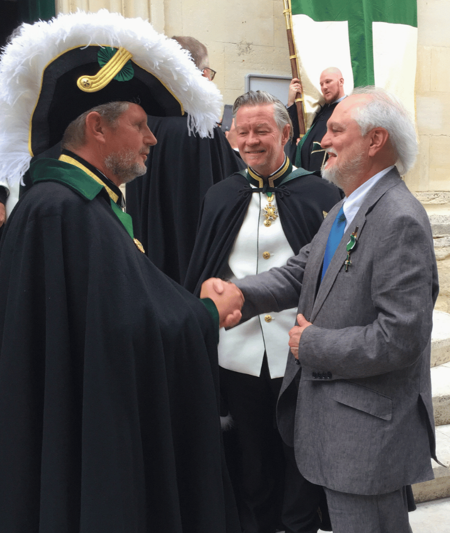 Danny Smith receiving his honour from the Order of Saint Lazarus of Jerusalem