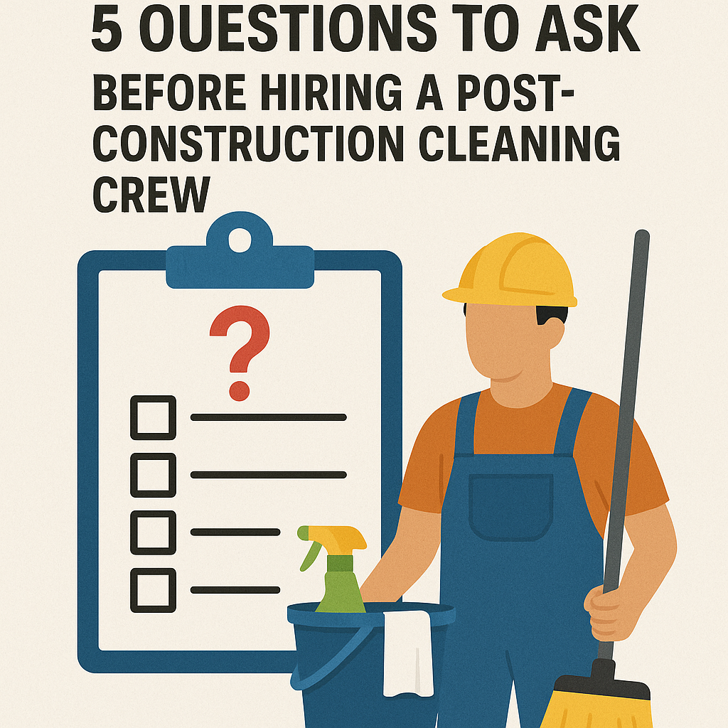 5 Questions to Ask Before Hiring a Post-Construction Cleaning Crew