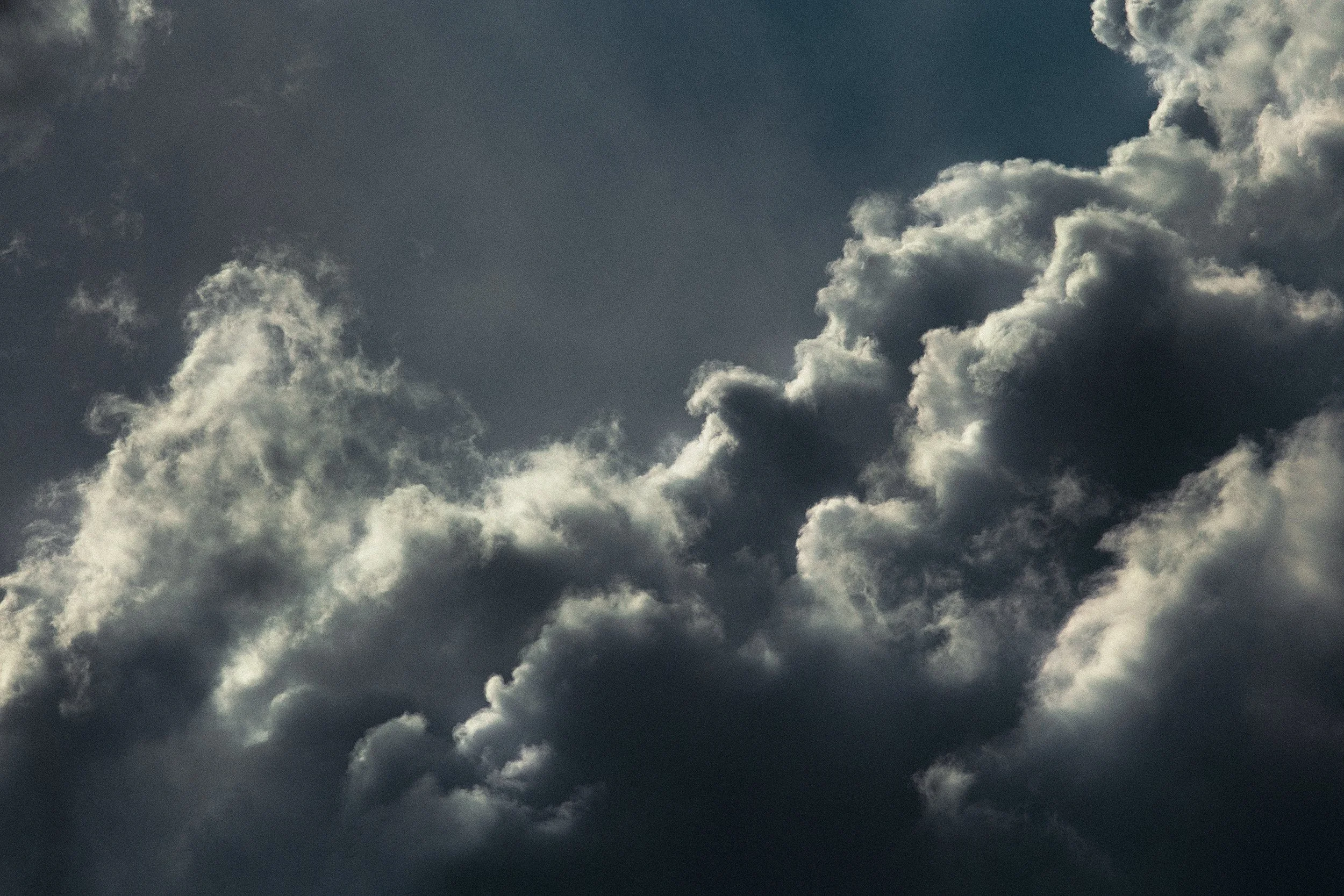 Dark storm clouds in the sky.