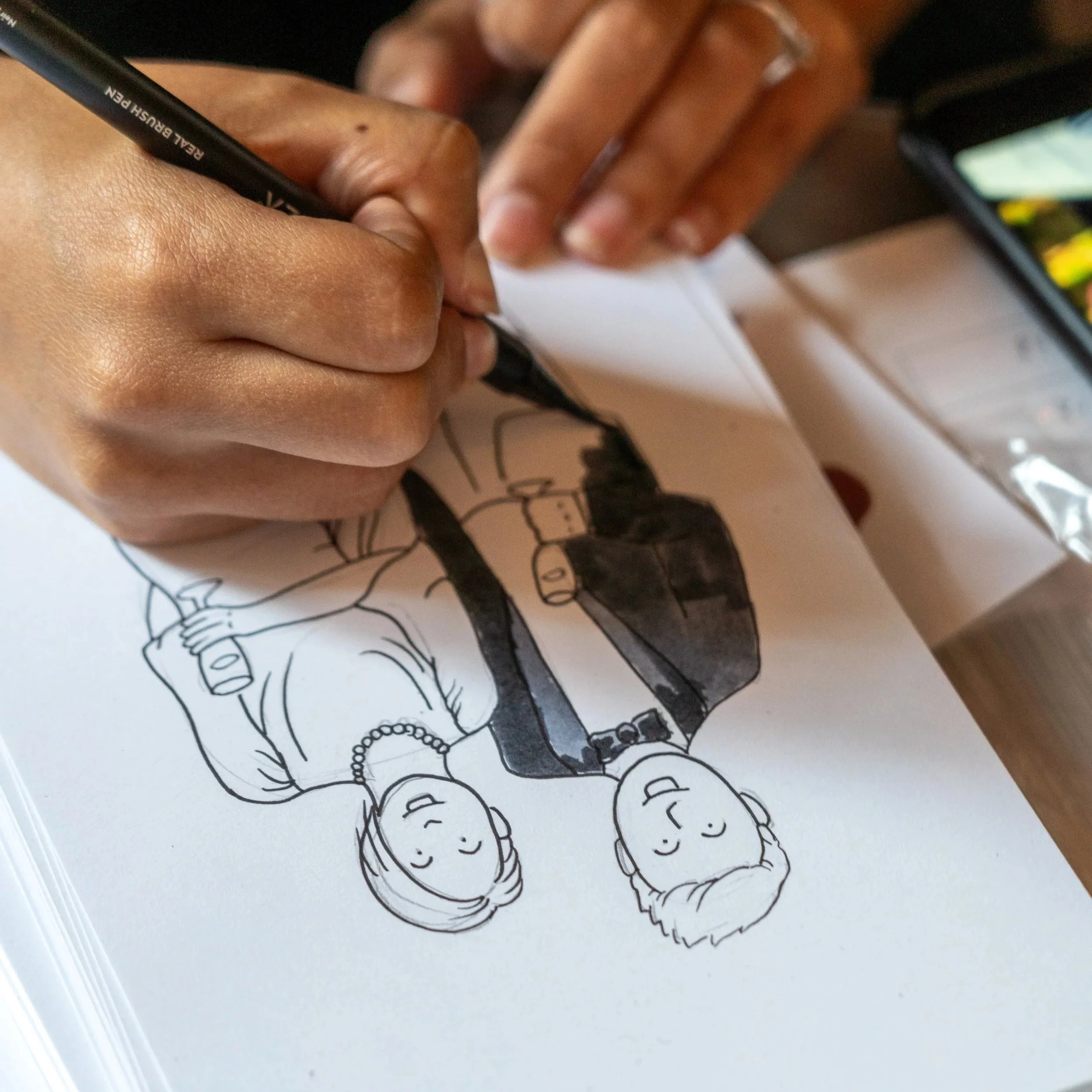 Live Wedding Illustration Devon