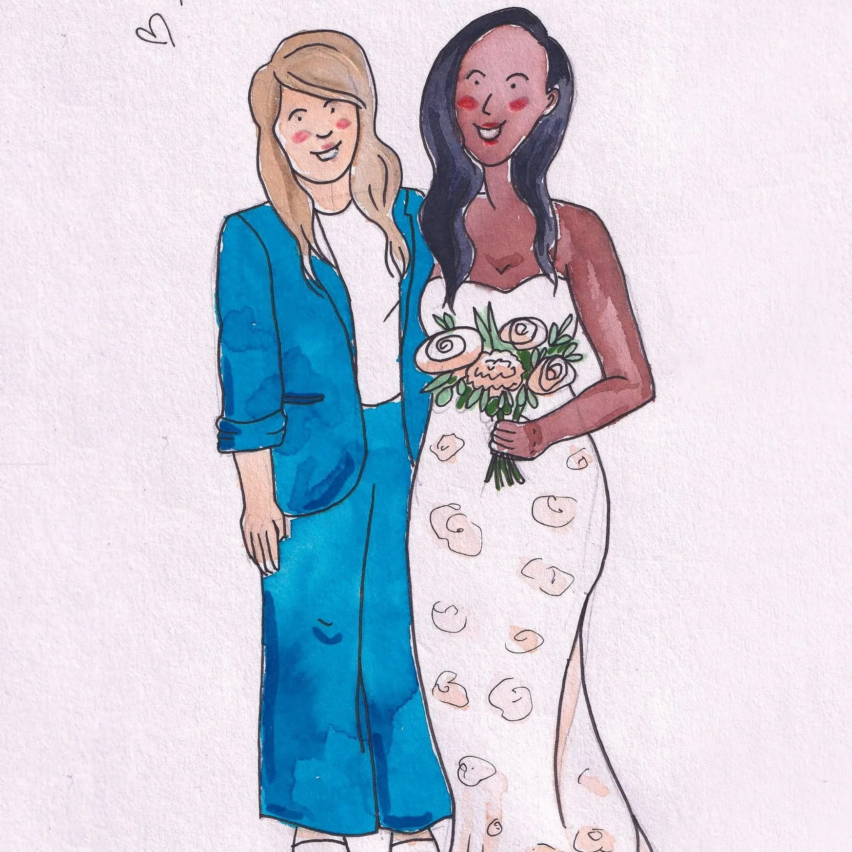 Live Wedding Illustration in Devon