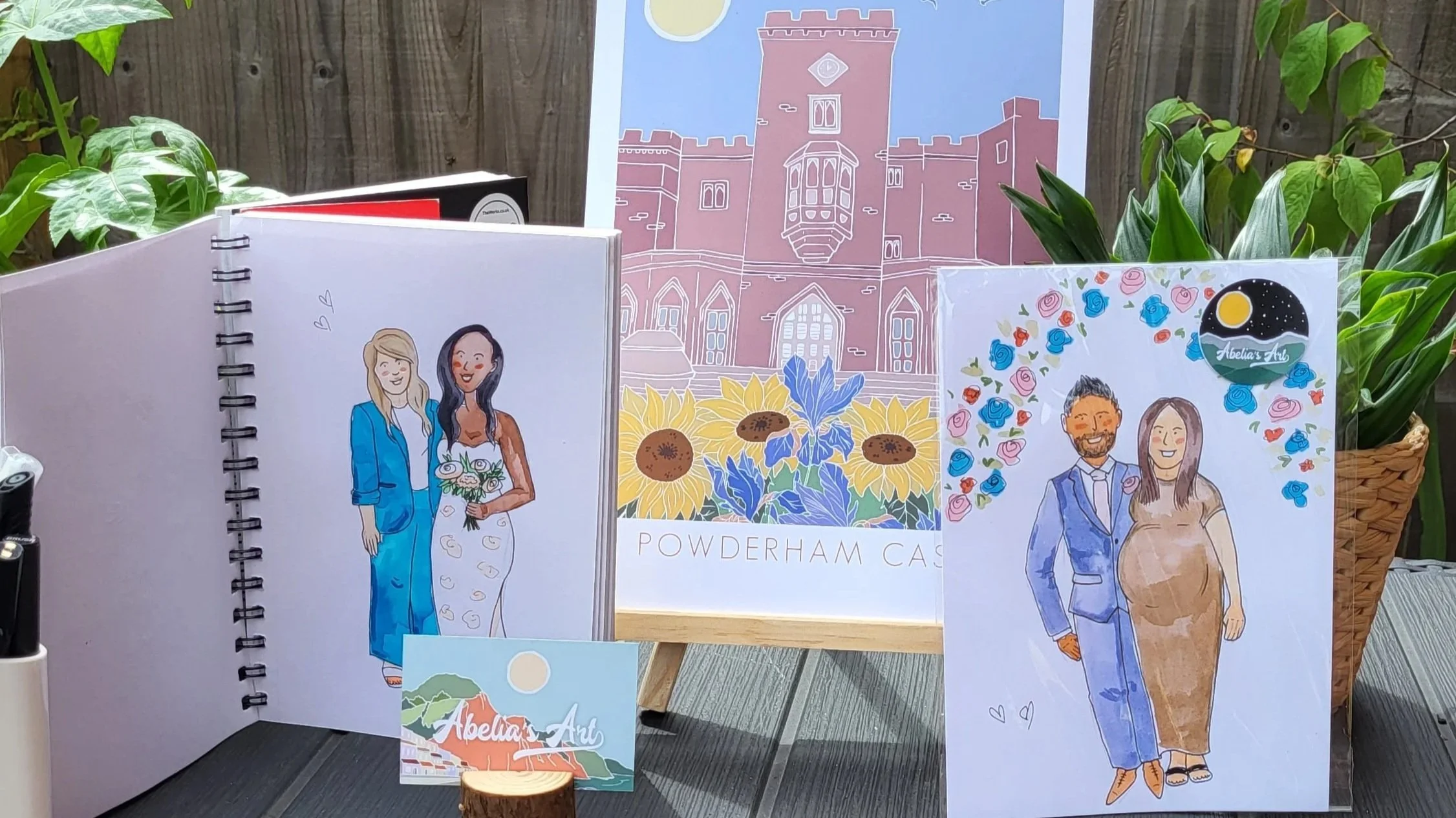 Live Wedding illustration - The Green Cornwall