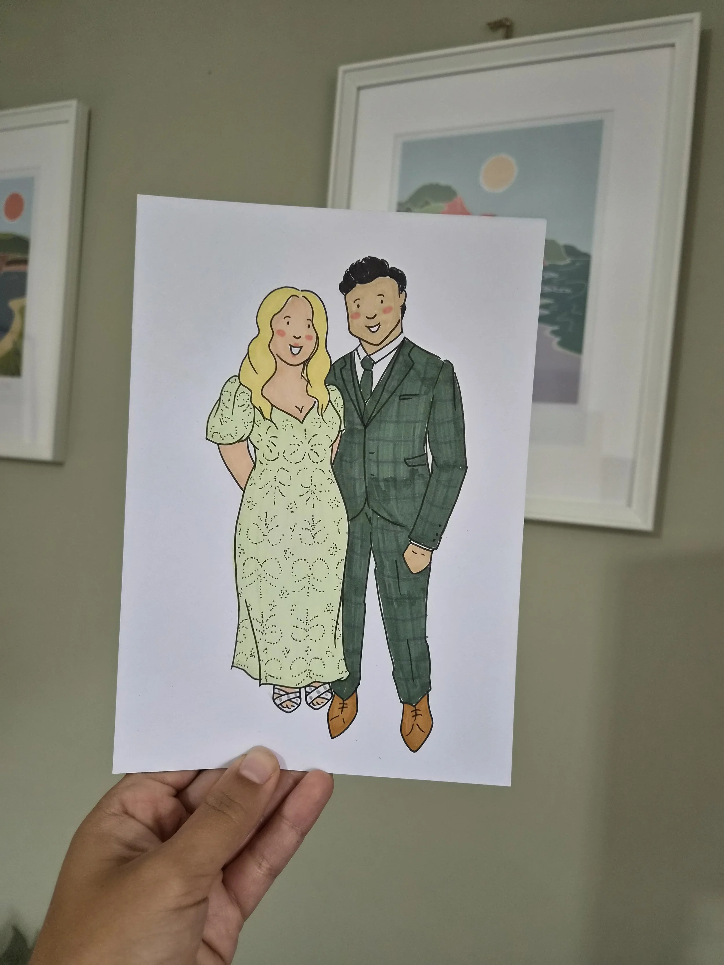Live illustration in Devon - Abelia's Art