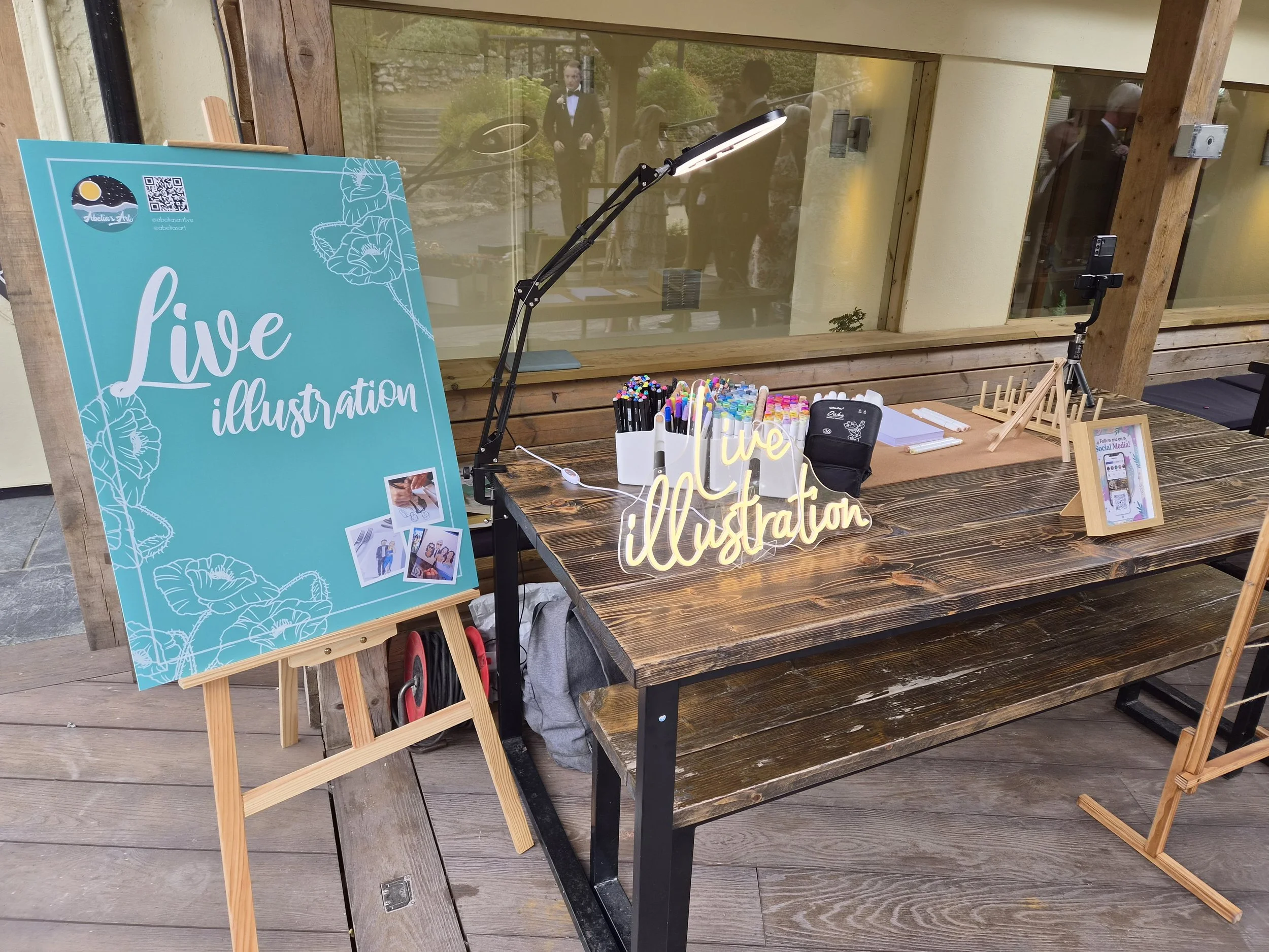 Live Illustration at Bickley Mill Inn