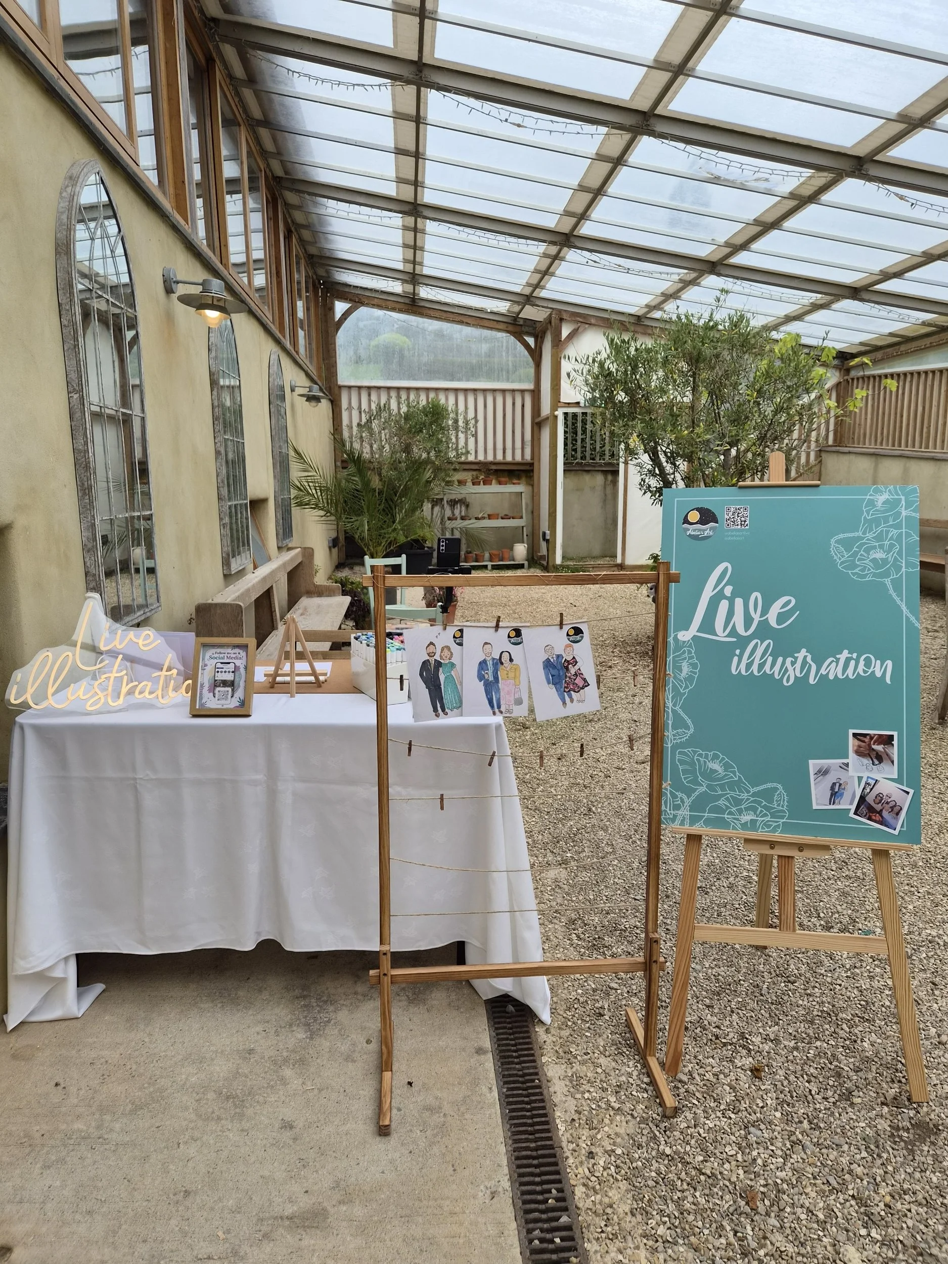 Live Illustration at Shilstone House Devon