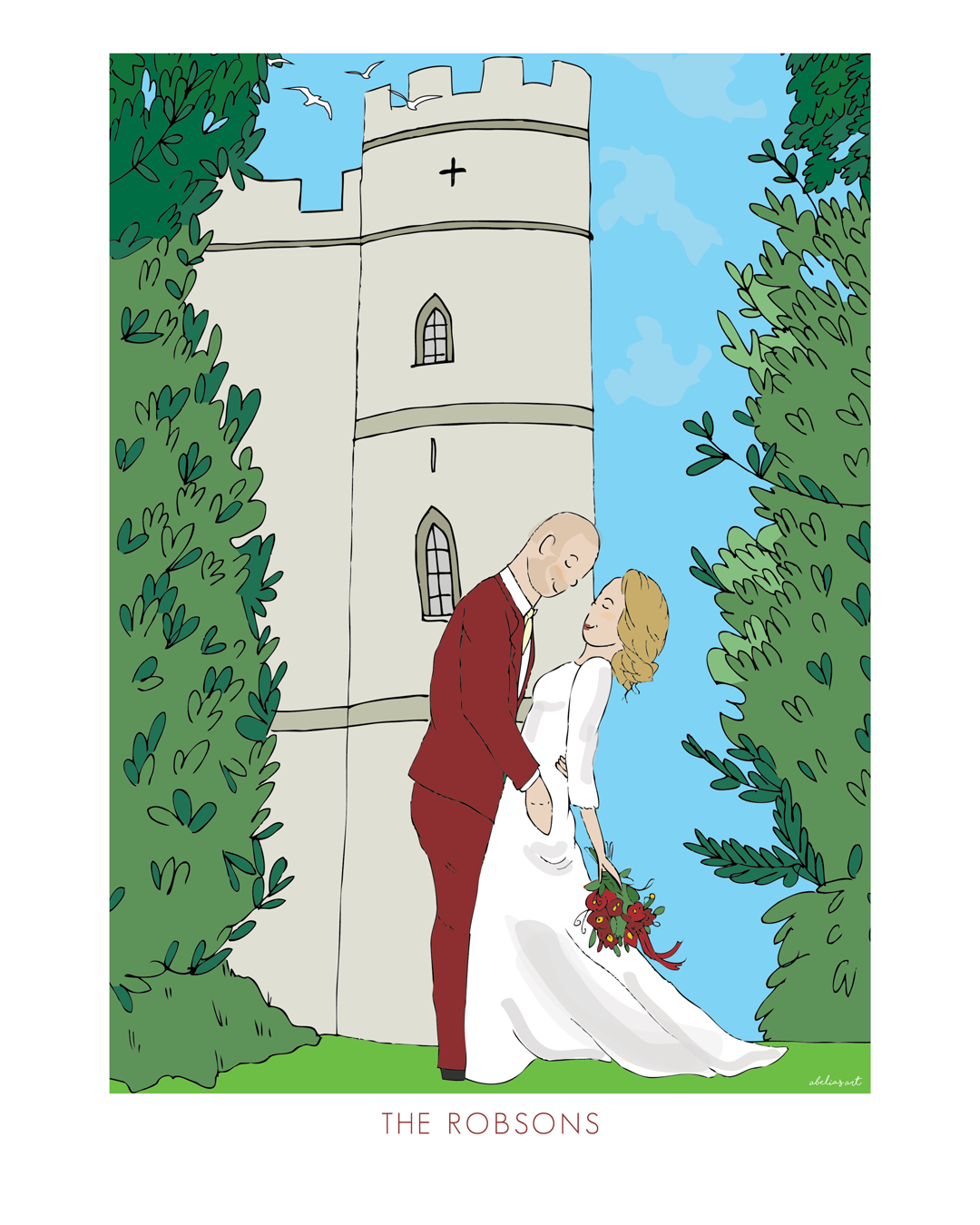 Custom Wedding Portrait