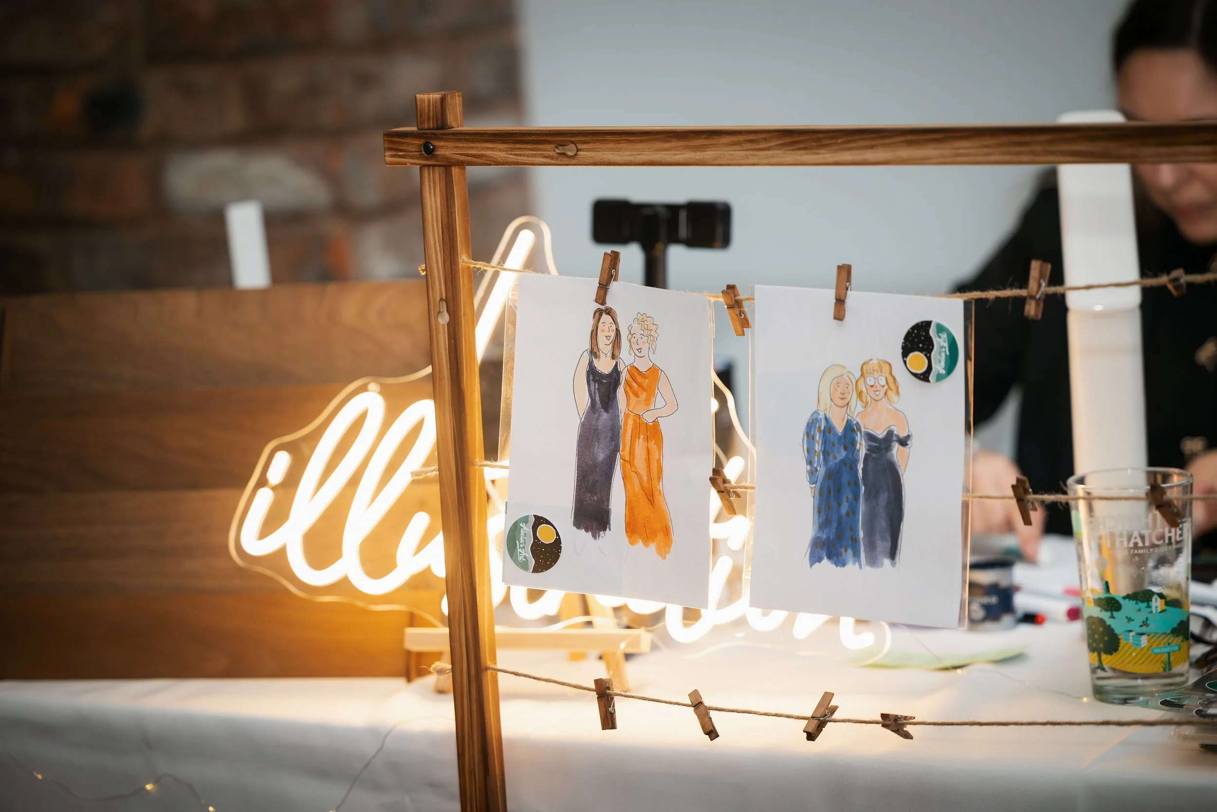 Live wedding illustrator in Devon