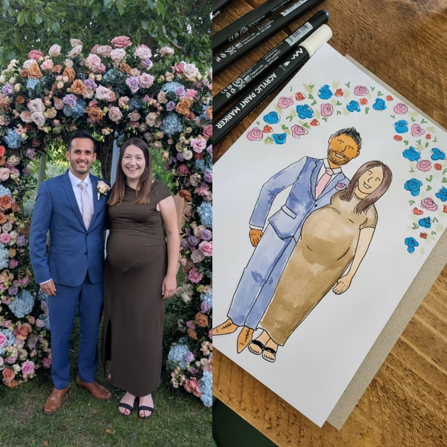 Live Wedding Illustration in Devon