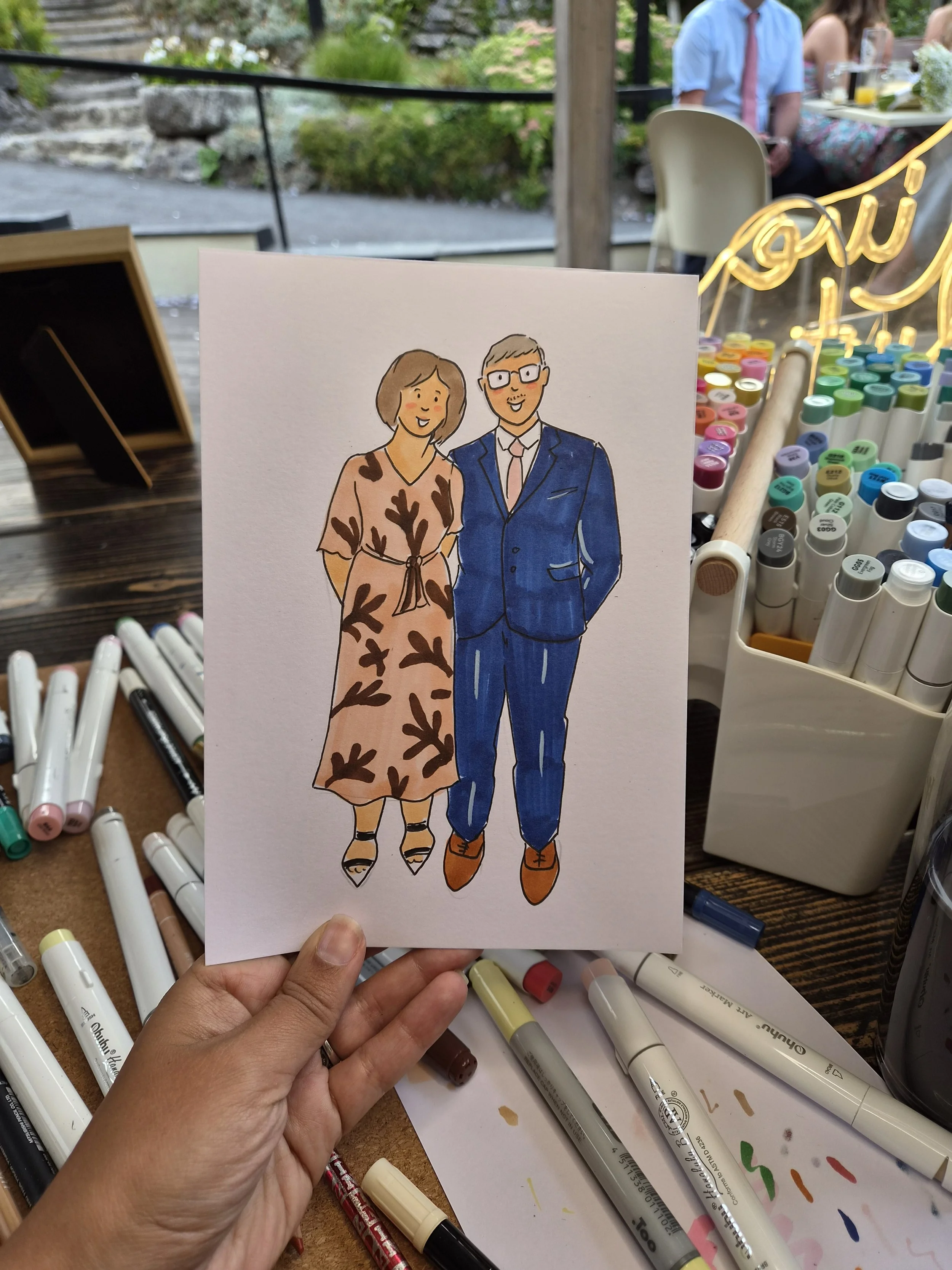 Live illustration in Devon - Abelia's Art