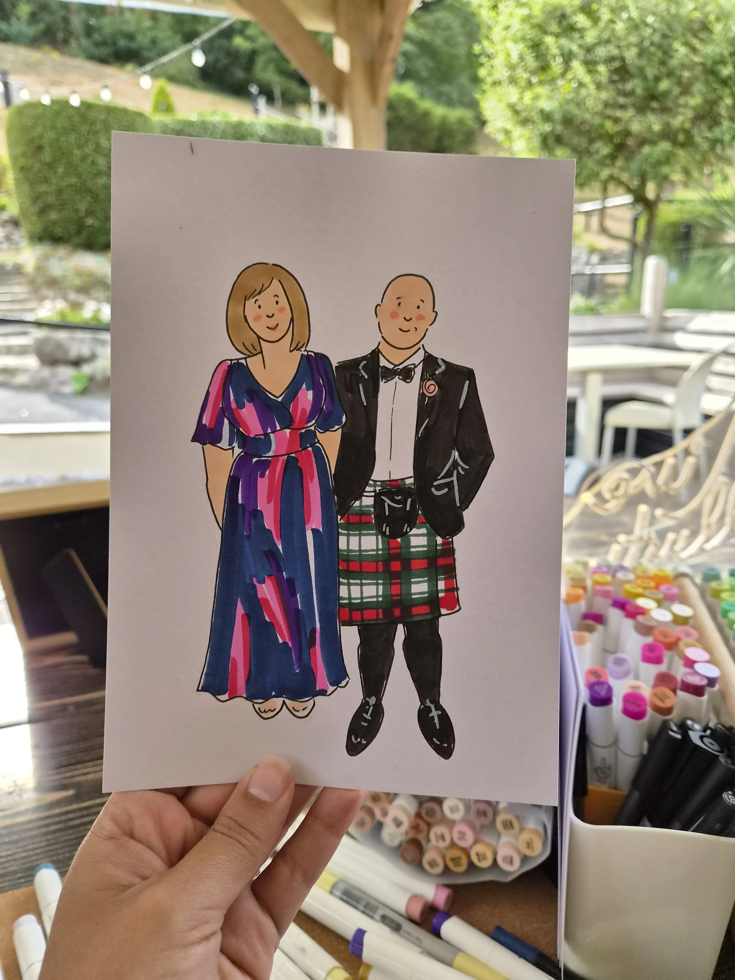 Live illustration in Devon - Abelia's Art