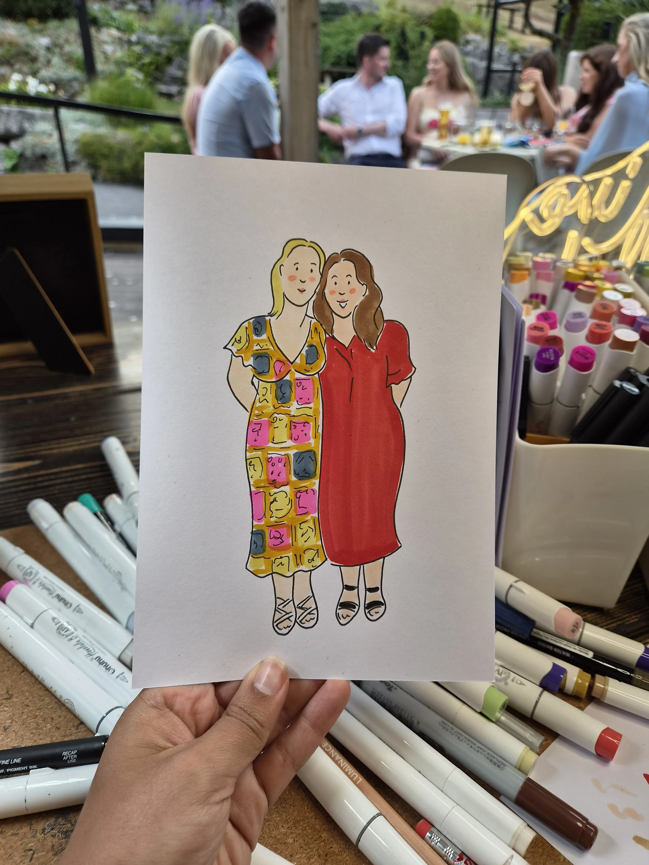 Live illustration in Devon - Abelia's Art