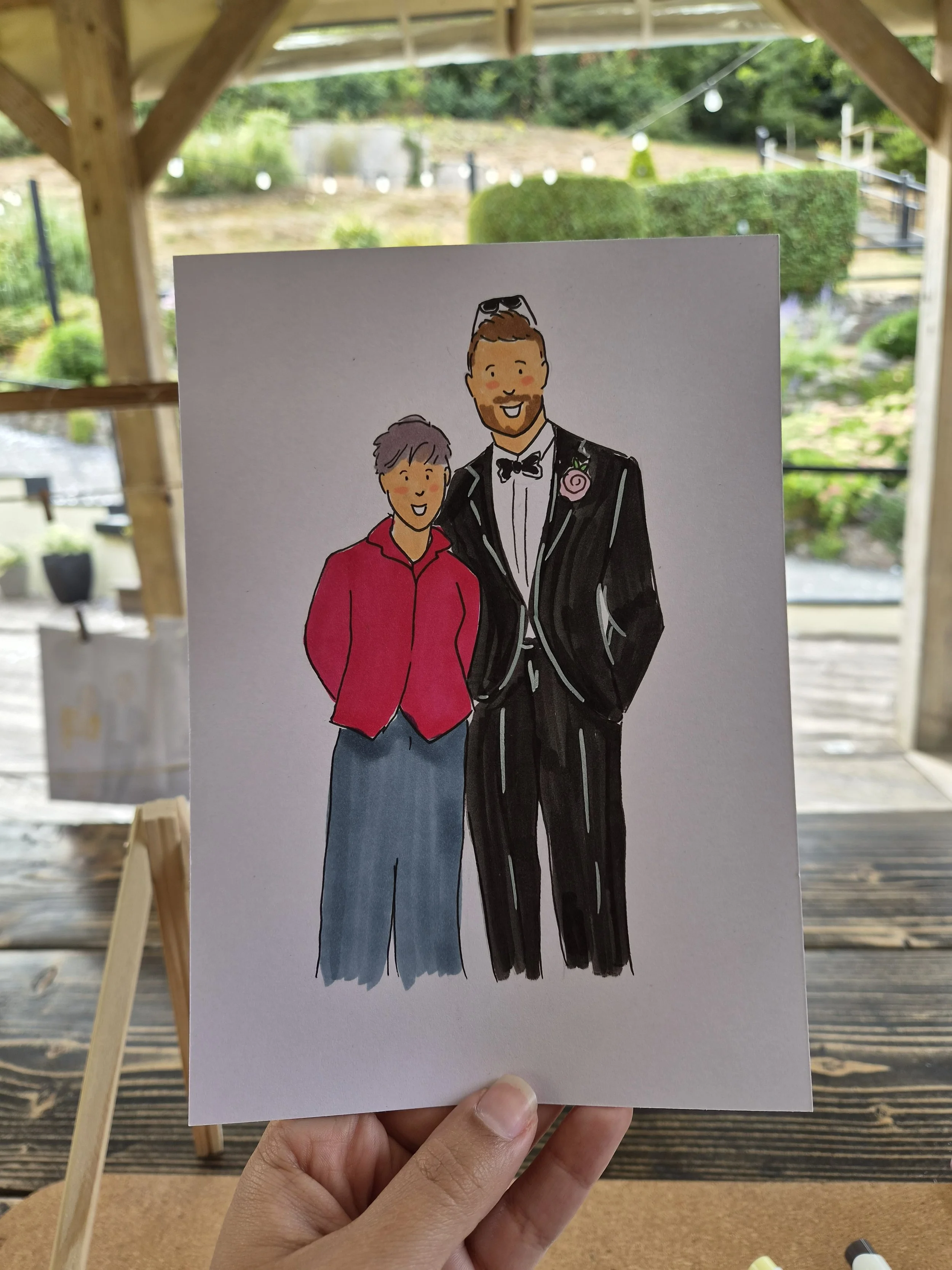 Live illustration in Devon - Abelia's Art