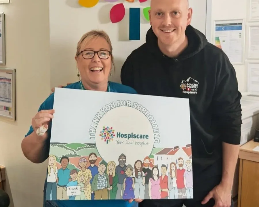 Illustrated welcome sign at Hospiscare