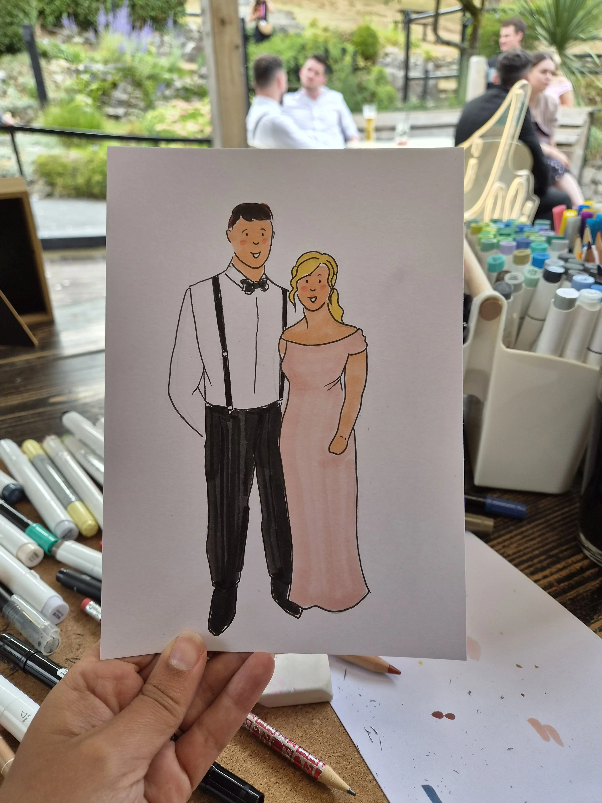 Live illustration in Devon - Abelia's Art