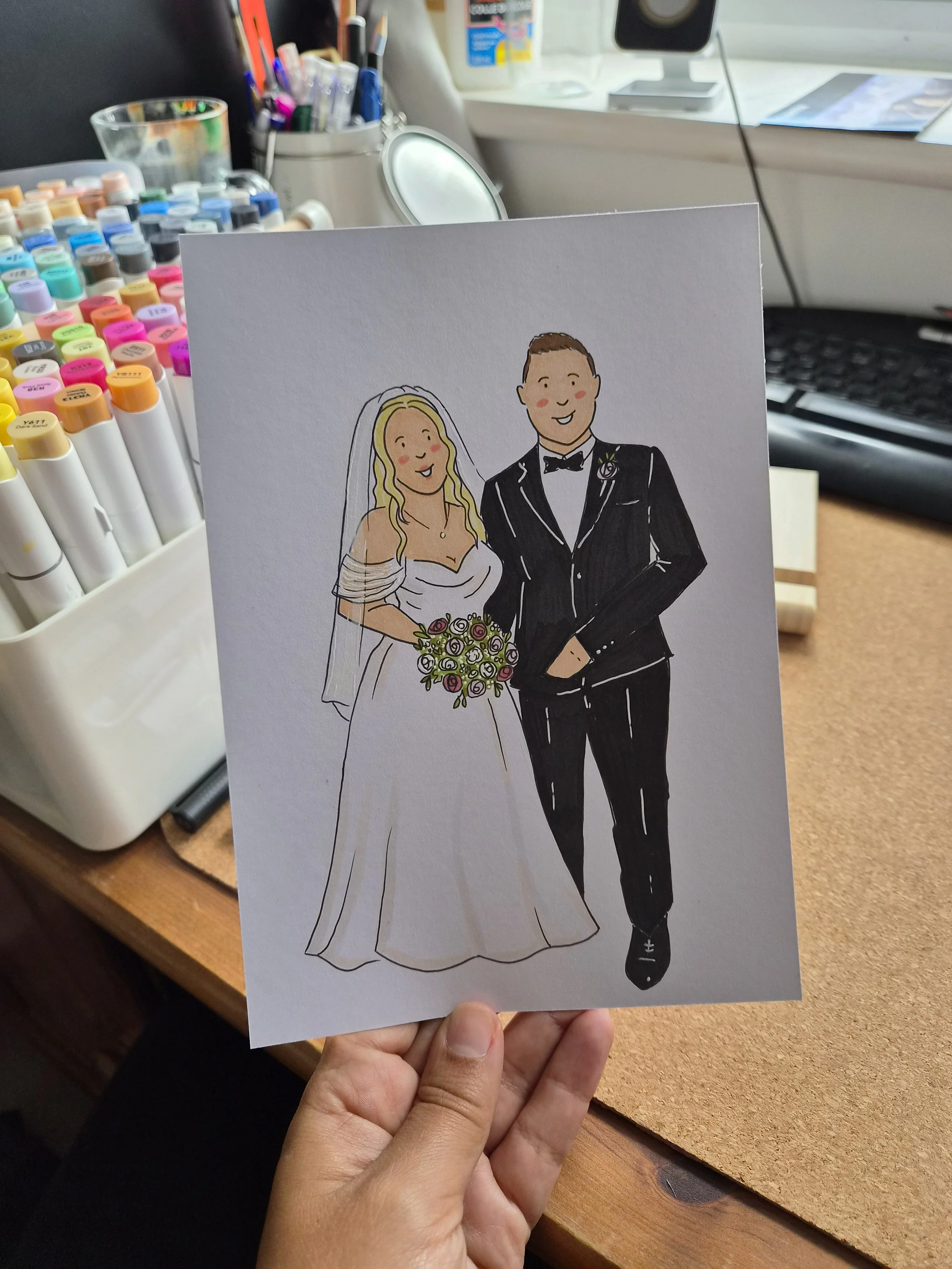 Live illustration in Devon - Abelia's Art