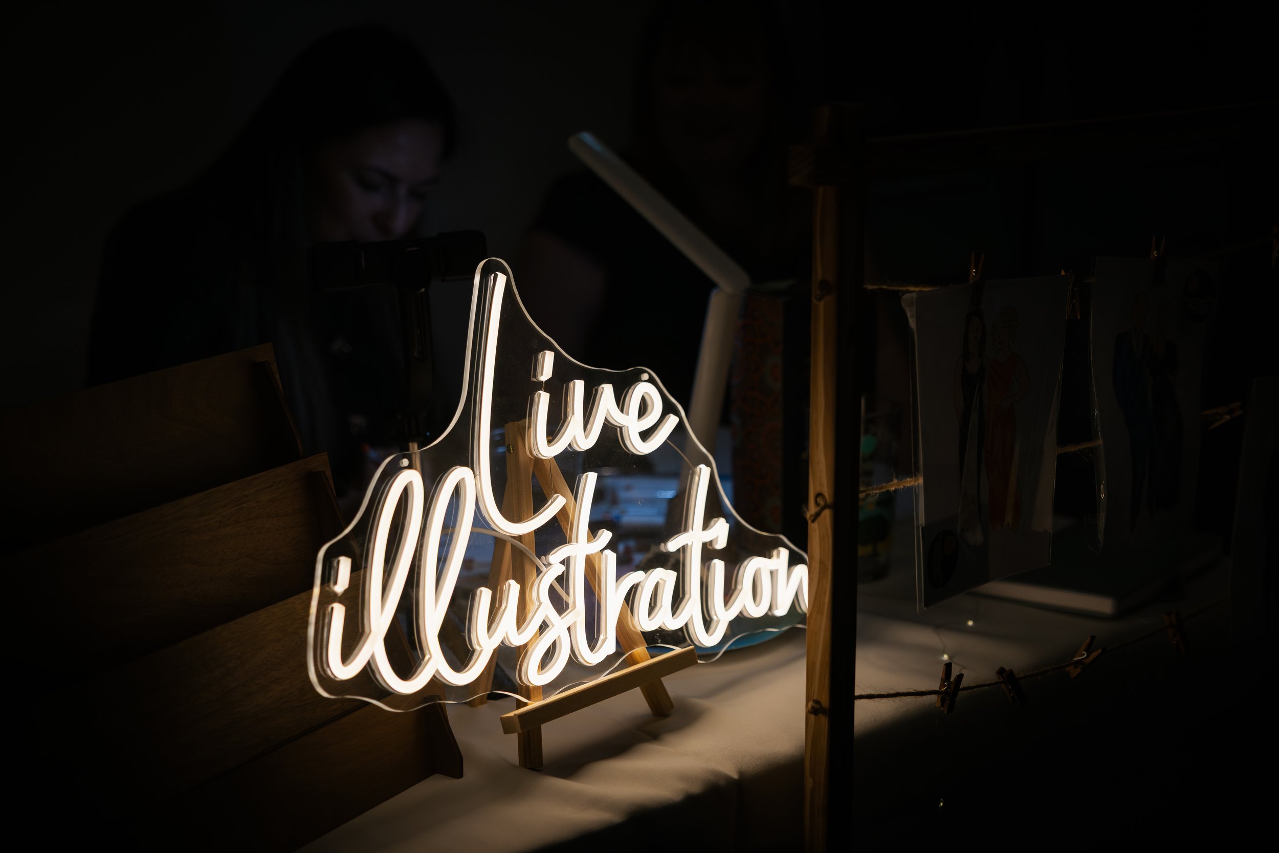 Live wedding illustrator in Devon