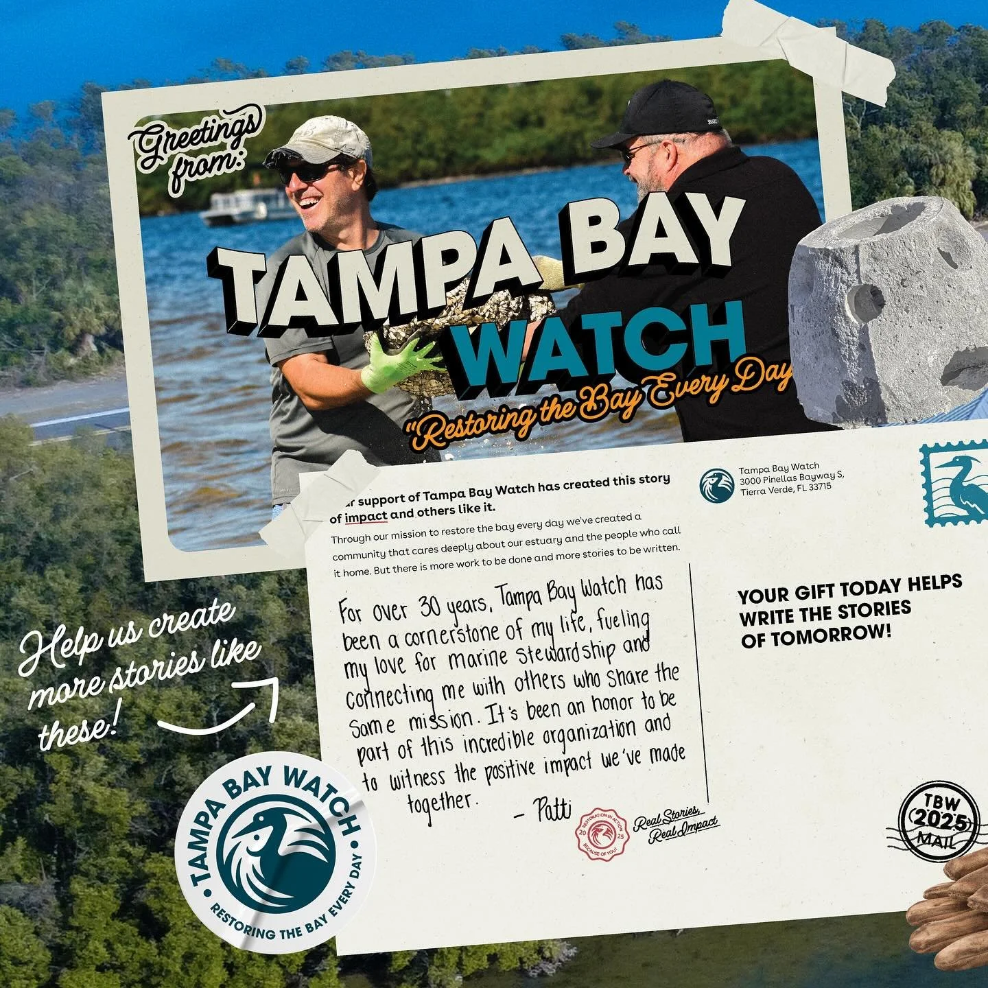 Real Stories, Real Impact 💙

It&rsquo;s what we are all about. Your support of Tampa Bay Watch has restored more than 1.5 million square feet of shoreline around our waters; it has also touched thousands of lives. 

It has created thousands of stori