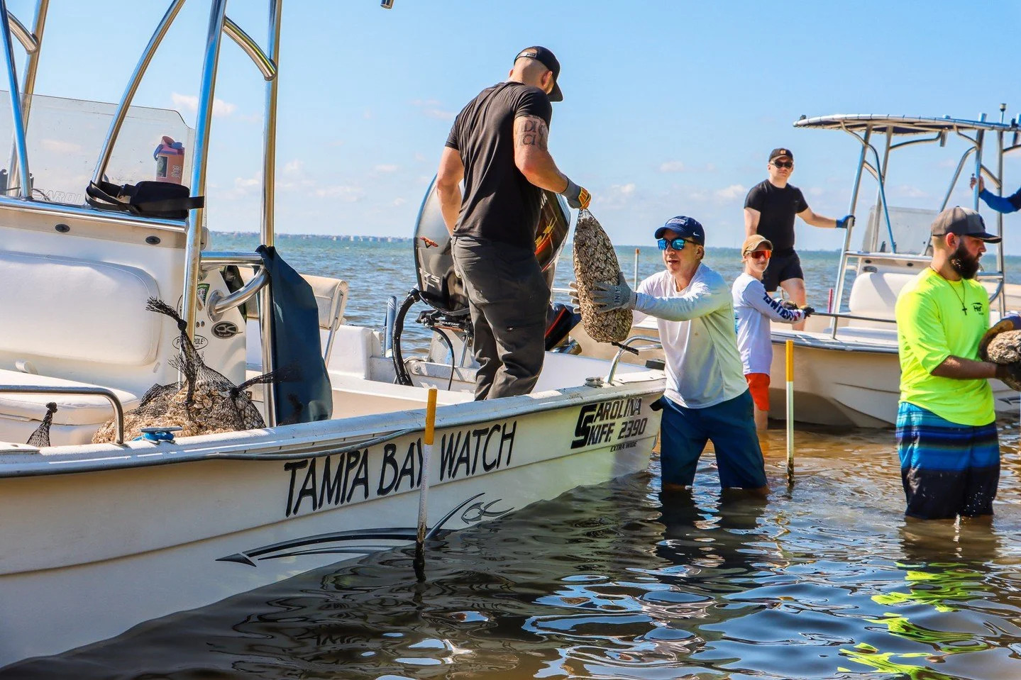 20+ Tons. 70+ Volunteers. 2 Days. Real Impact 🙌

This past week, our crew put in some serious elbow grease&mdash;shoveling, bagging, and deploying 20+ tons of aquaculture-grade shell bags to strengthen the living shoreline project at the MacDill Air