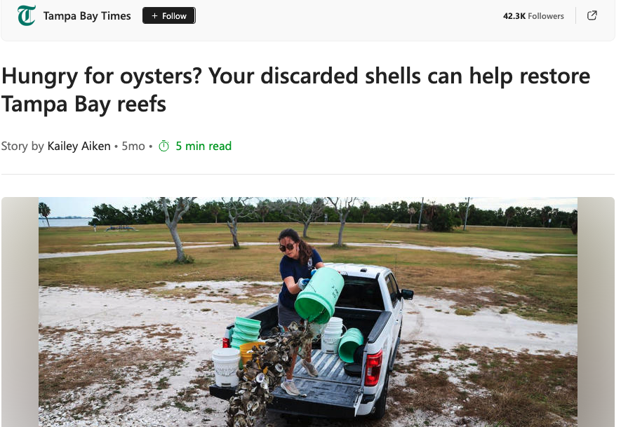 Shells for Shorelines Reuse Oyster Shells for Good