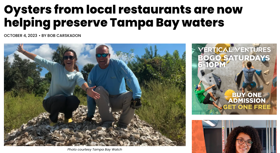 Shells for Shorelines Tampa Bay Watch News Story ILOVETHEBURG