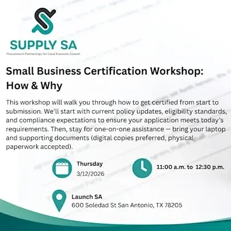 Small Business Certification Workshop: How & Why