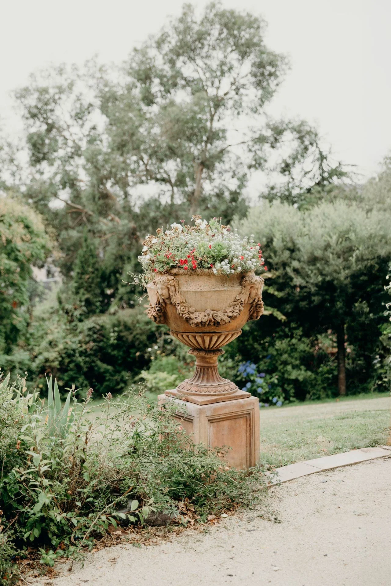 Détail du jardin du Château Les Hauts en Normandie