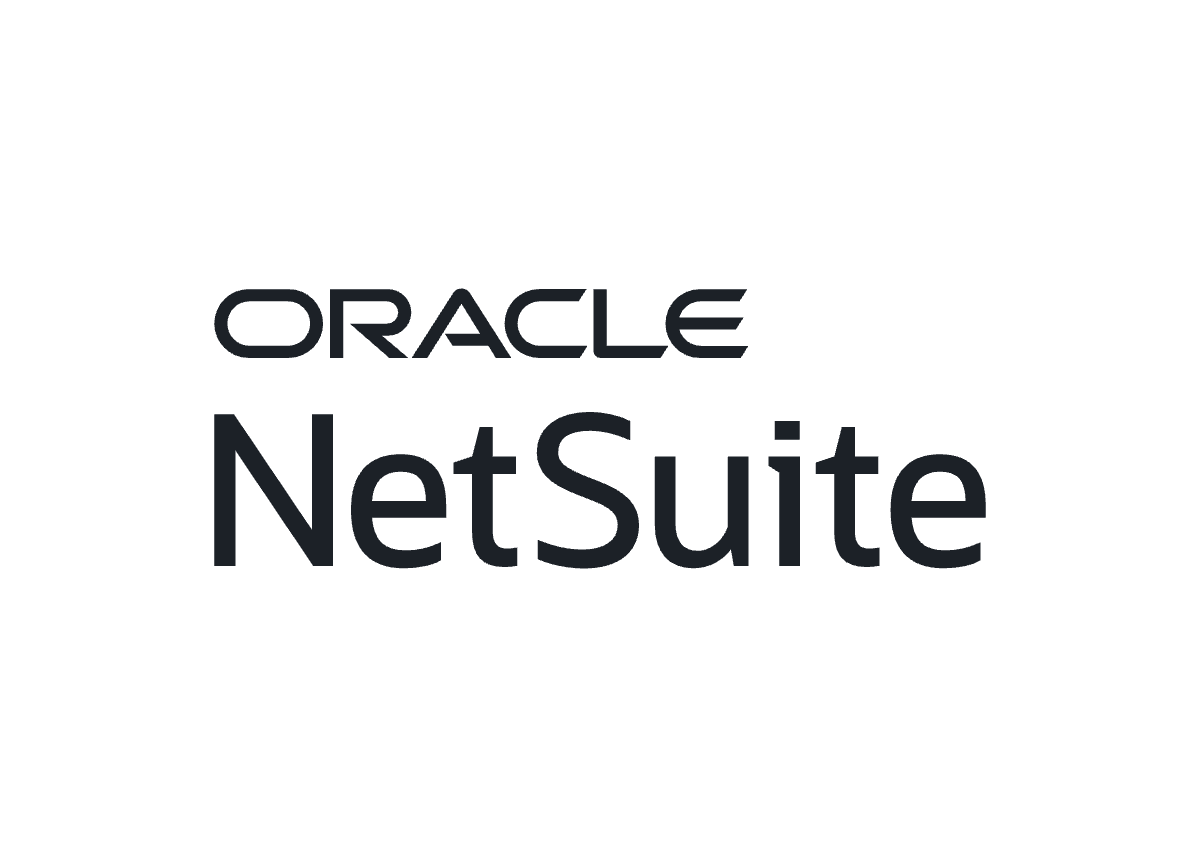Oracle NetSuite logo with a black background