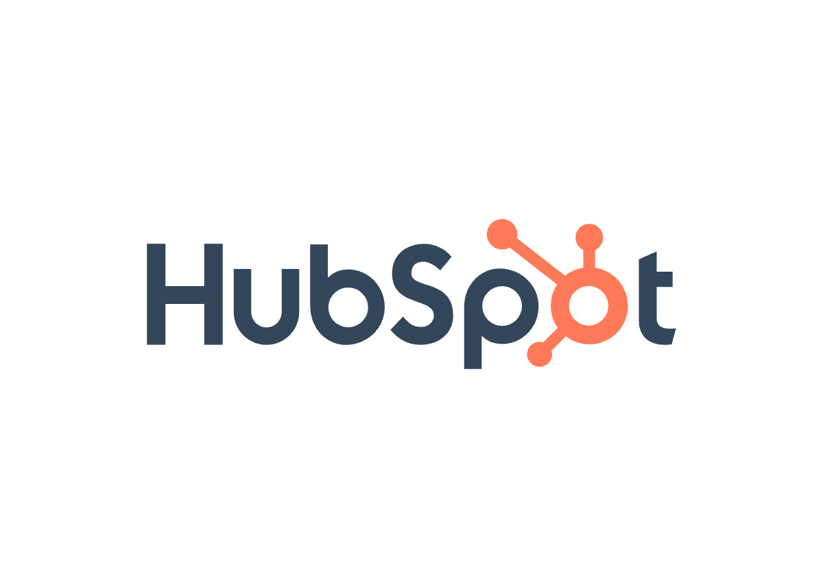 HubSpot logo with black and coral colors and connected dots forming a network symbol