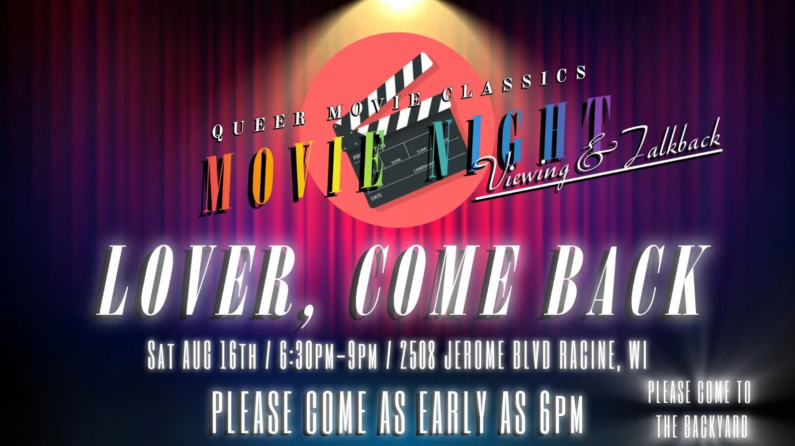 Queer Movie Classics(Movie Night): Lover, Come Back