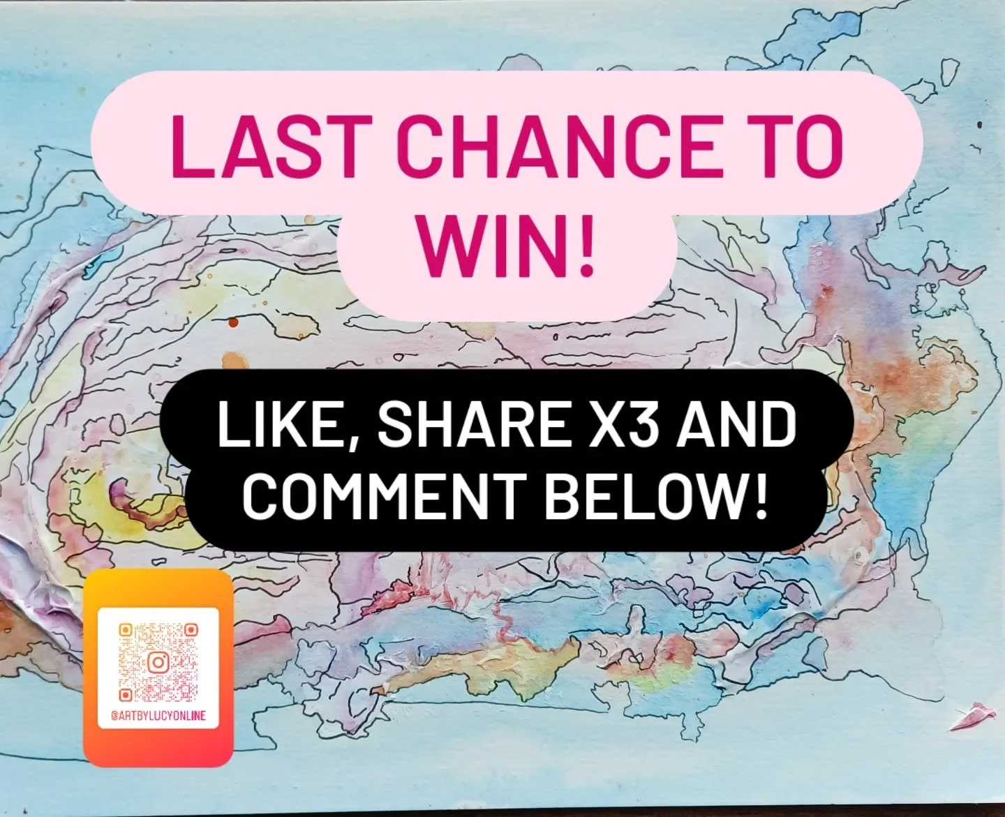 Last chance to win this original painting!
Competition closes at 00:00!
Like, tag and share to be in with a chance. 

#vaaworkingartist 
#irishart 
#irishartist 
#artisforeveryone 
#artlife 
#art
#abstractart 
#artislife 
#artcompetition