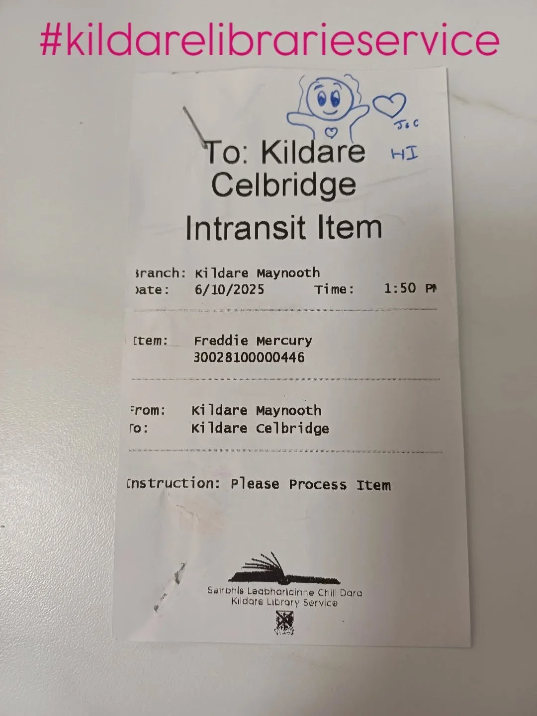 The wonderful staff at Celbridge Library gave me a note from one of the books for my exhibition note board. They are simply the best!
🤗🤗🤗🤗🤗🤗
#librarylove 
#kildarelibraries 
#kildarelibraryservice 
#vaaopenspaces2025 
#vaaworkingartist 
#abstra