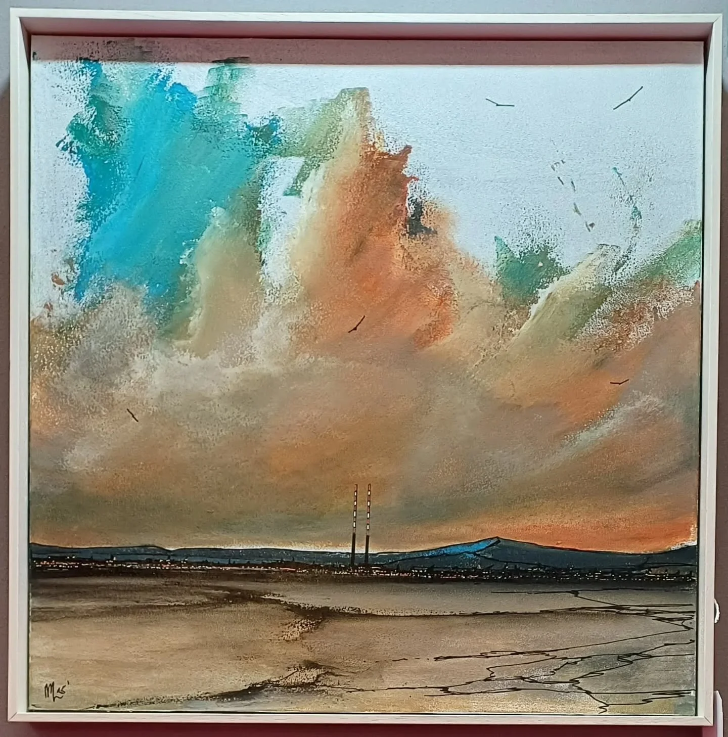 Highlights of @artsourcerds 
1.
Marcel Lindsay, a skyscape and seascape artist creates images which really announce themselves.  I found myself staring at the fight and fire in the skies. I also loved the stories that go with his paintings and how he