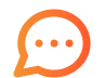 An orange speech bubble icon with three dots inside.