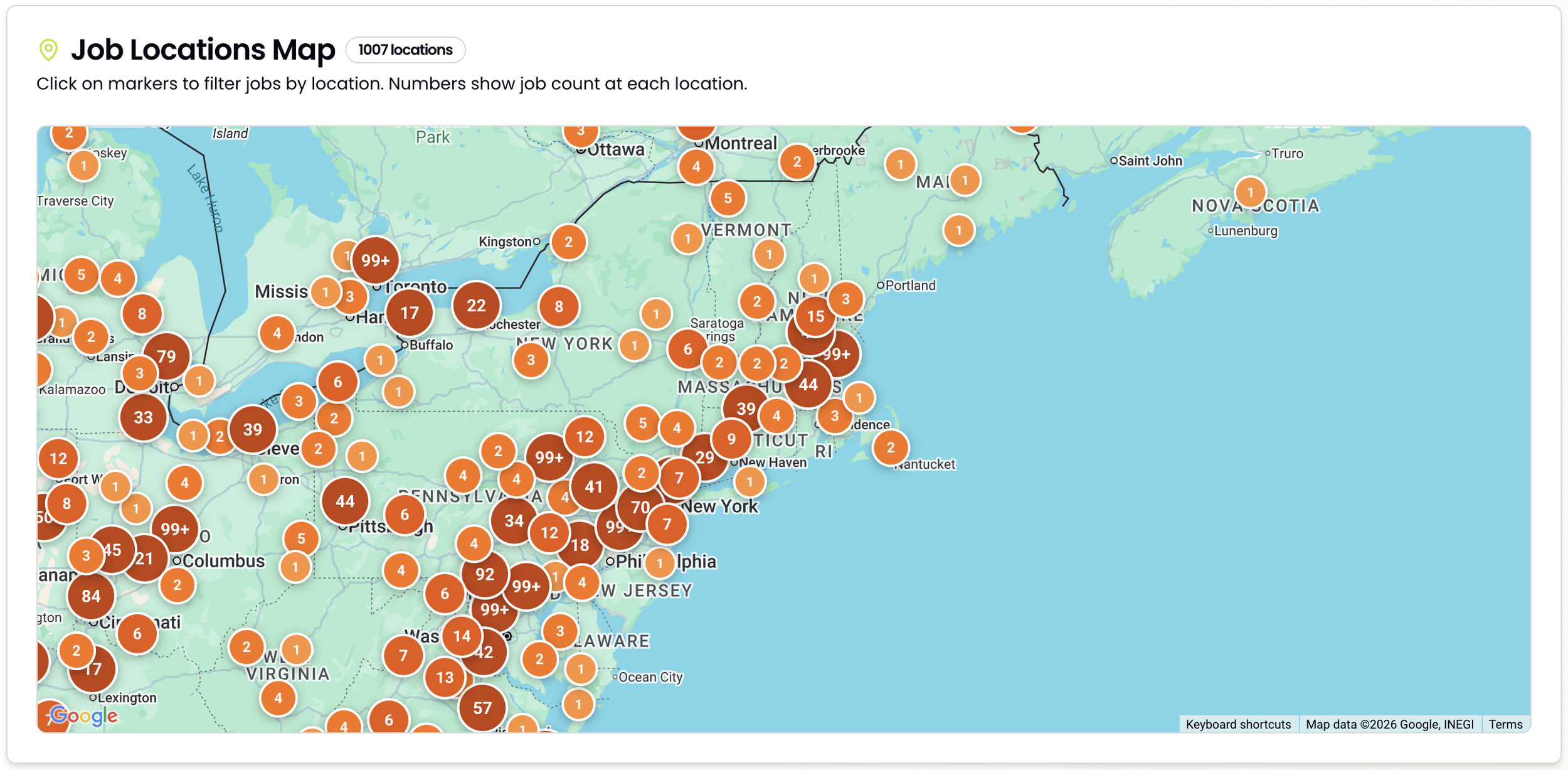Rollie Jobs Analytics - Map Feature