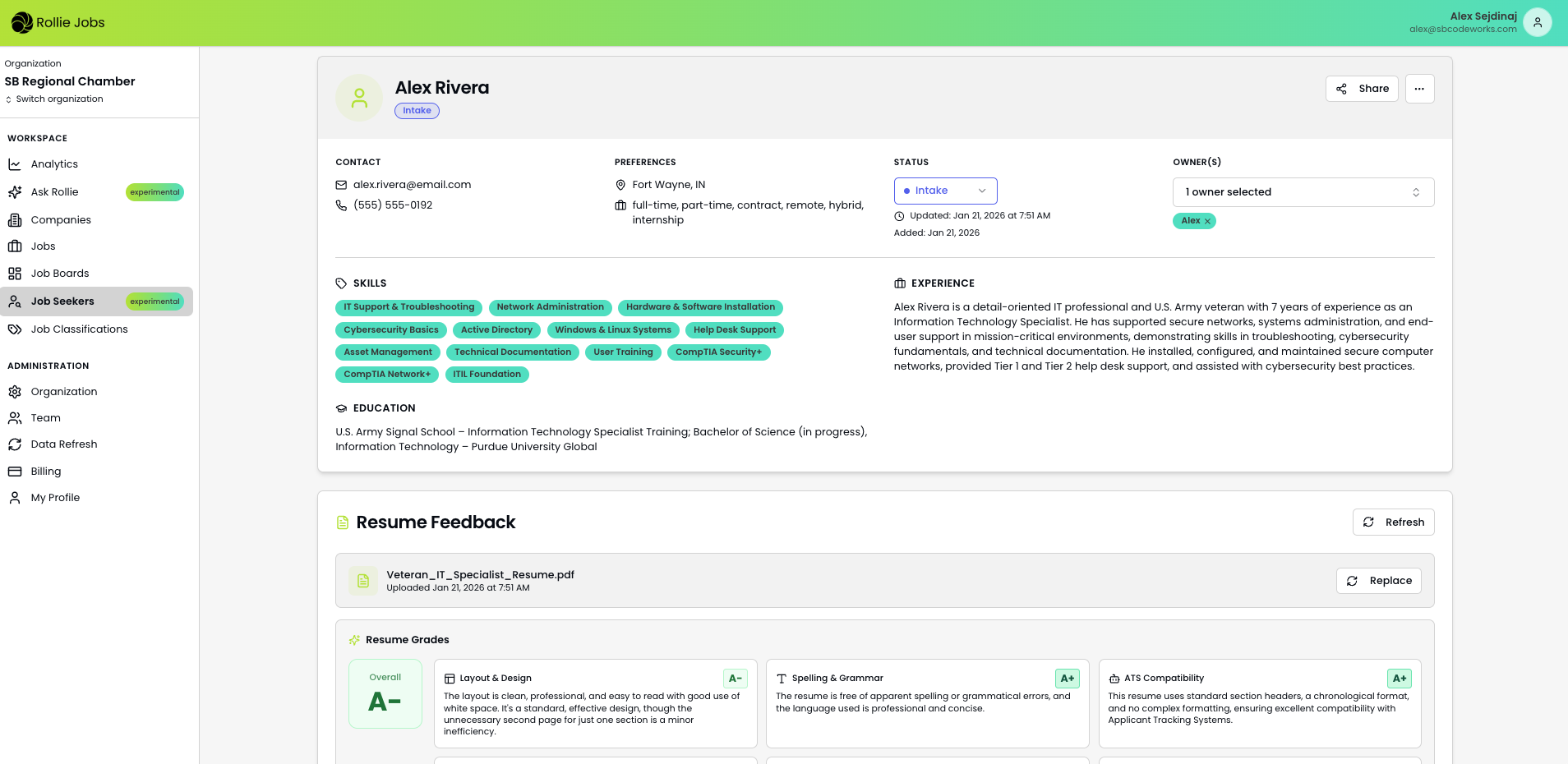 Rollie Jobs - Job Seeker Module