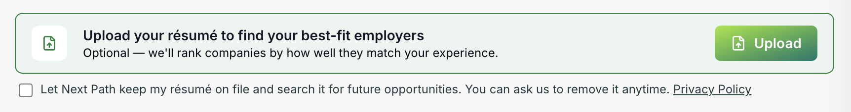 Rollie Jobs resume capture feature