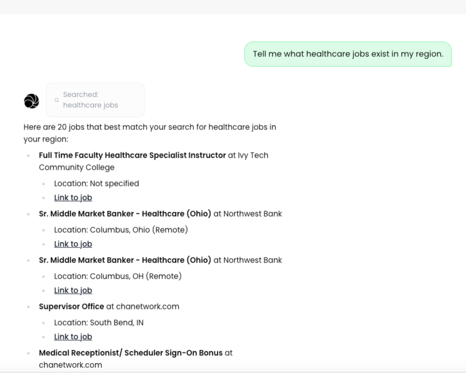 Rollie Jobs - Rollie Chat Feature