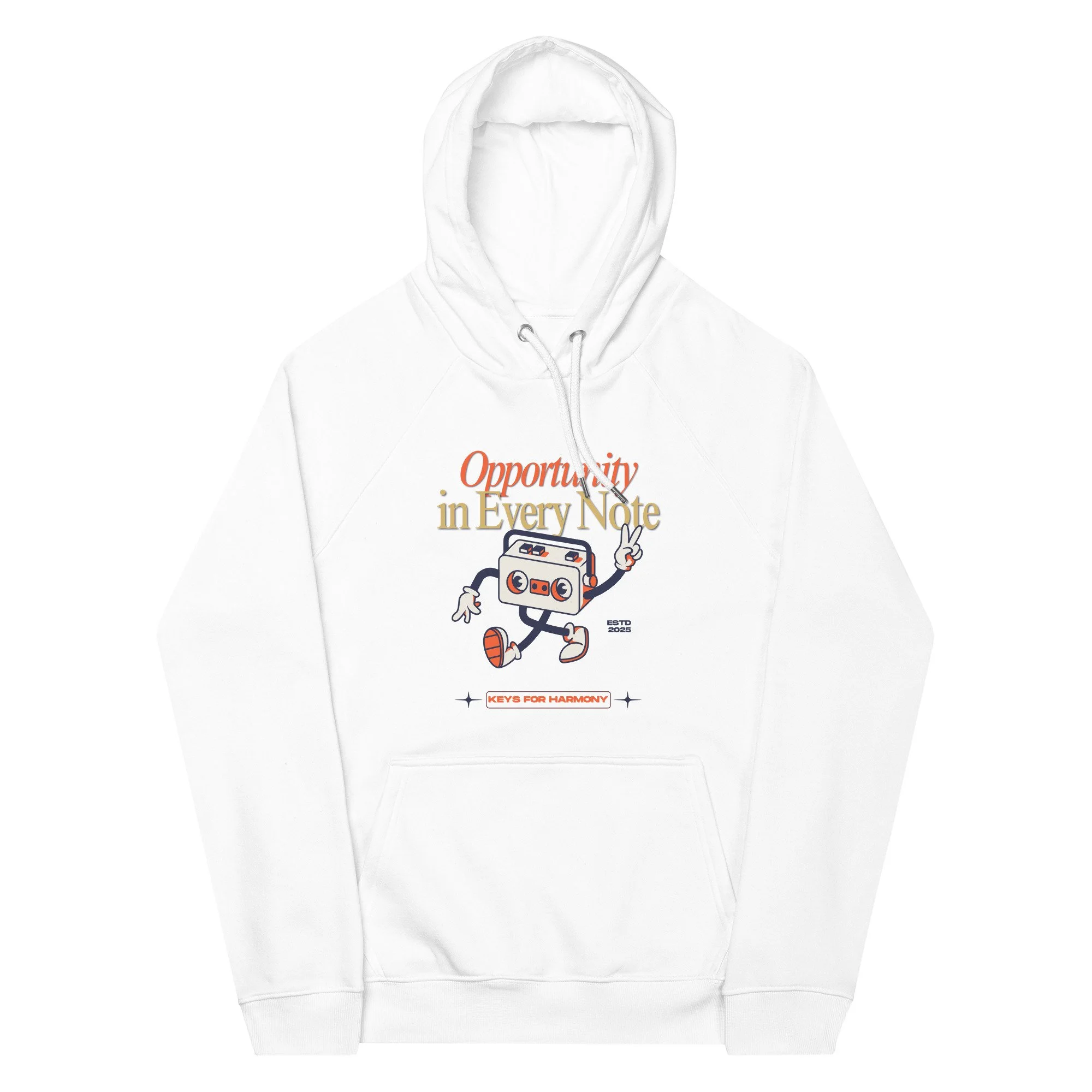 Unisex eco raglan Keys for Harmony Hoodie - 