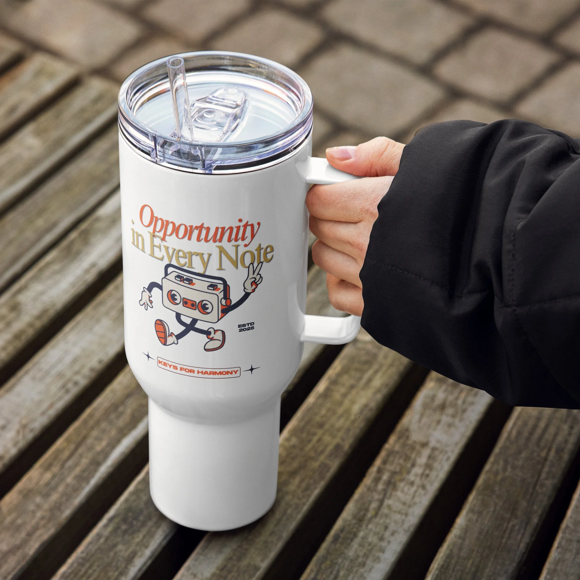 Keys for Harmony Travel mug with a handle - 