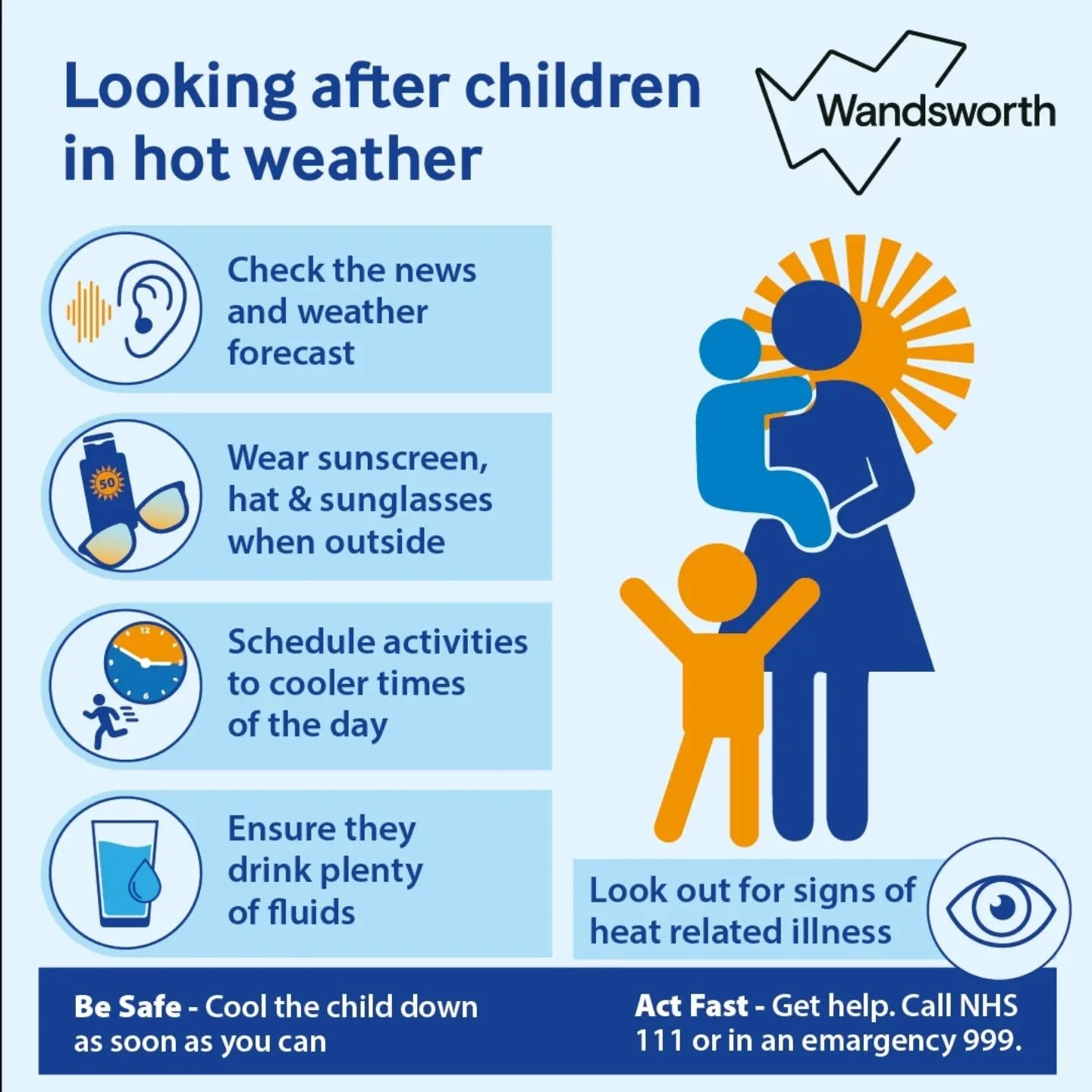 Children are vulnerable: Prams can reach dangerous temps in 20 mins. never cover with a muslin (Which? 2023)

Wandsworth&rsquo;s Resilience Plan Needs YOU
We&rsquo;re mapping cooling spots, emergency plans, and vulnerable households&mdash;add your vo