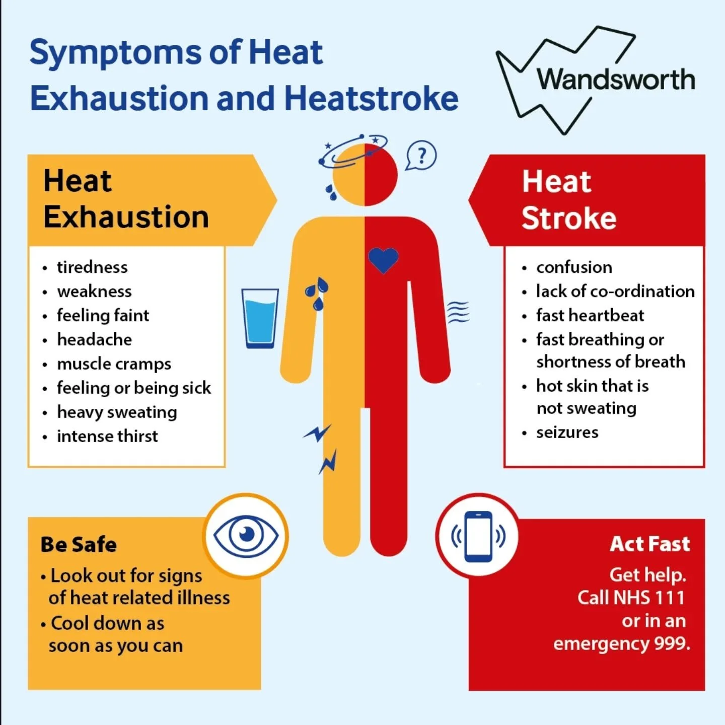 5 Ways to Prepare for Extreme Heat
Know the signs of heat exhaustion (dizziness, headaches, rapid pulse)

Create a cool room &ndash; Prioritize one shaded space with fans/ice

Stay hydrated &ndash; Set phone reminders if you forget to drink

Check on
