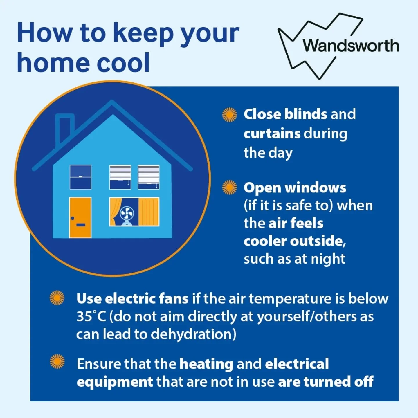 Night flushing: Open windows after sunset to purge hot air
&bull; Improvised shades: Tape foil to sun-facing windows (outside only!)
&bull; DIY AC: Bowl of ice behind a fan = cheap coolant

Wandsworth&rsquo;s Resilience Plan Needs YOU
We&rsquo;re map