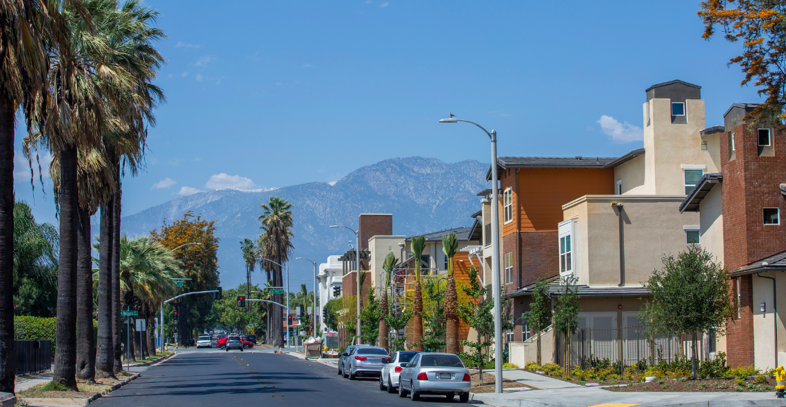 High-end Beverly Hills neighborhood setting, representing the professional environment for private household staff and nannies.