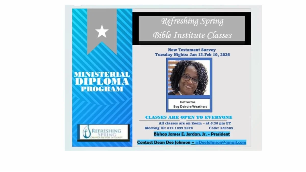 Refreshing Spring Bible Institute (RSBI): Ministerial Diploma Program