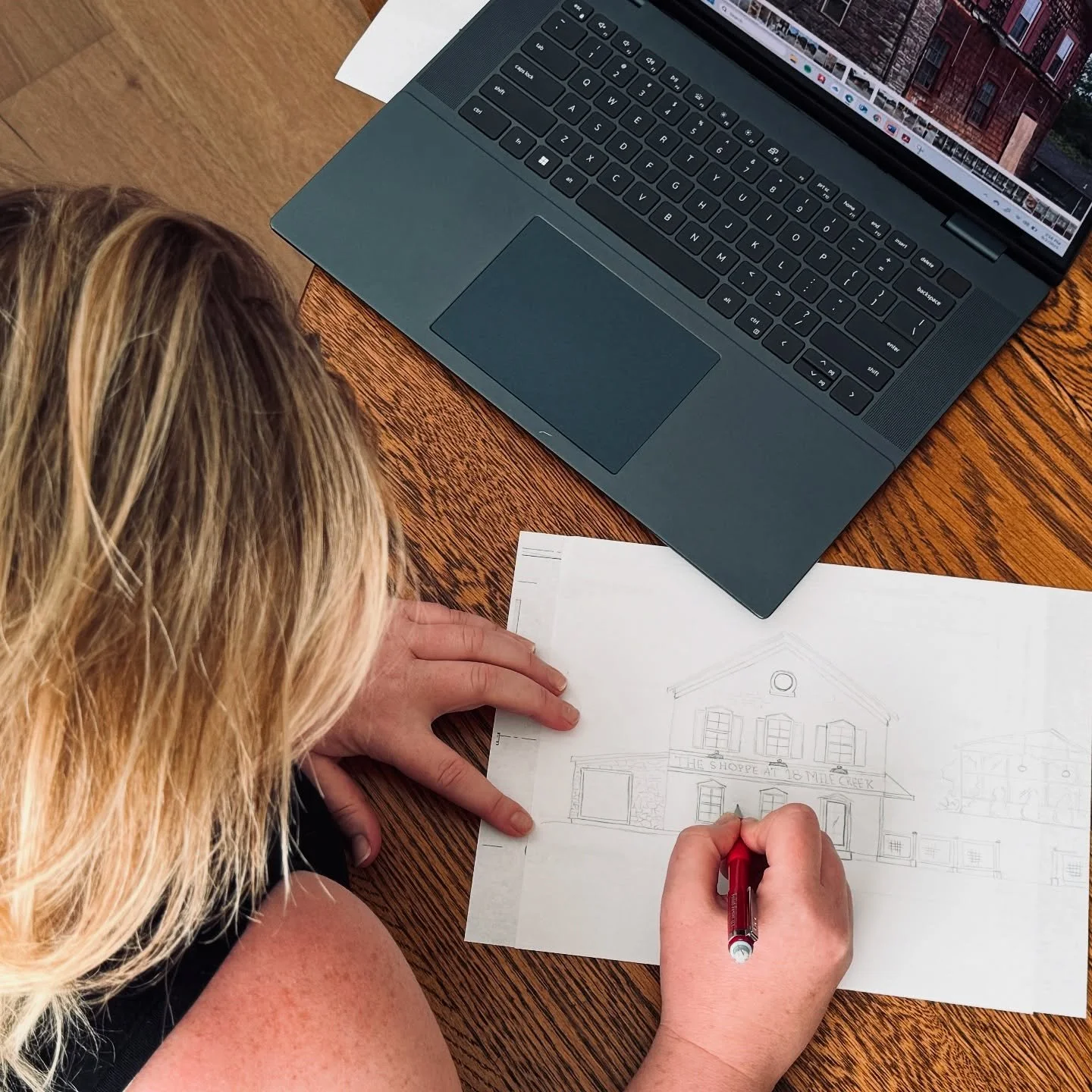 I&rsquo;ll always sketch. Period. Sketching is where the feelings of a space comes out and A.I., while definitely useful (mine&rsquo;s called itself Fern 🌿)&hellip;doesn&rsquo;t cut it if you want to FEEL something. 

Sharing the vision of the exter