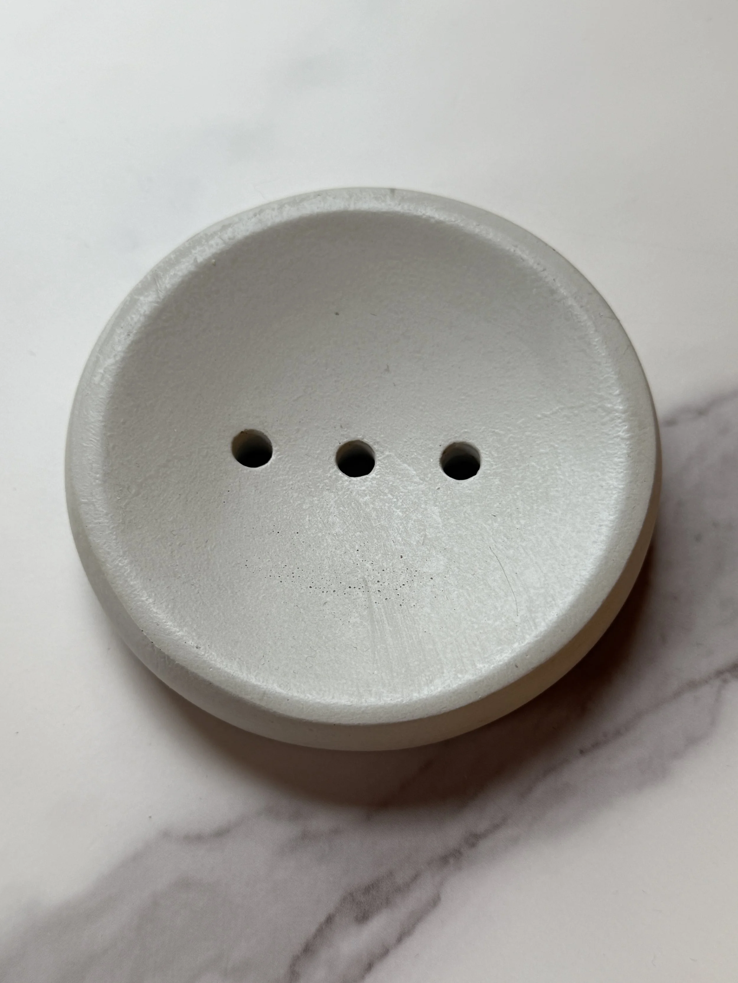 Concrete Round Soap Dish