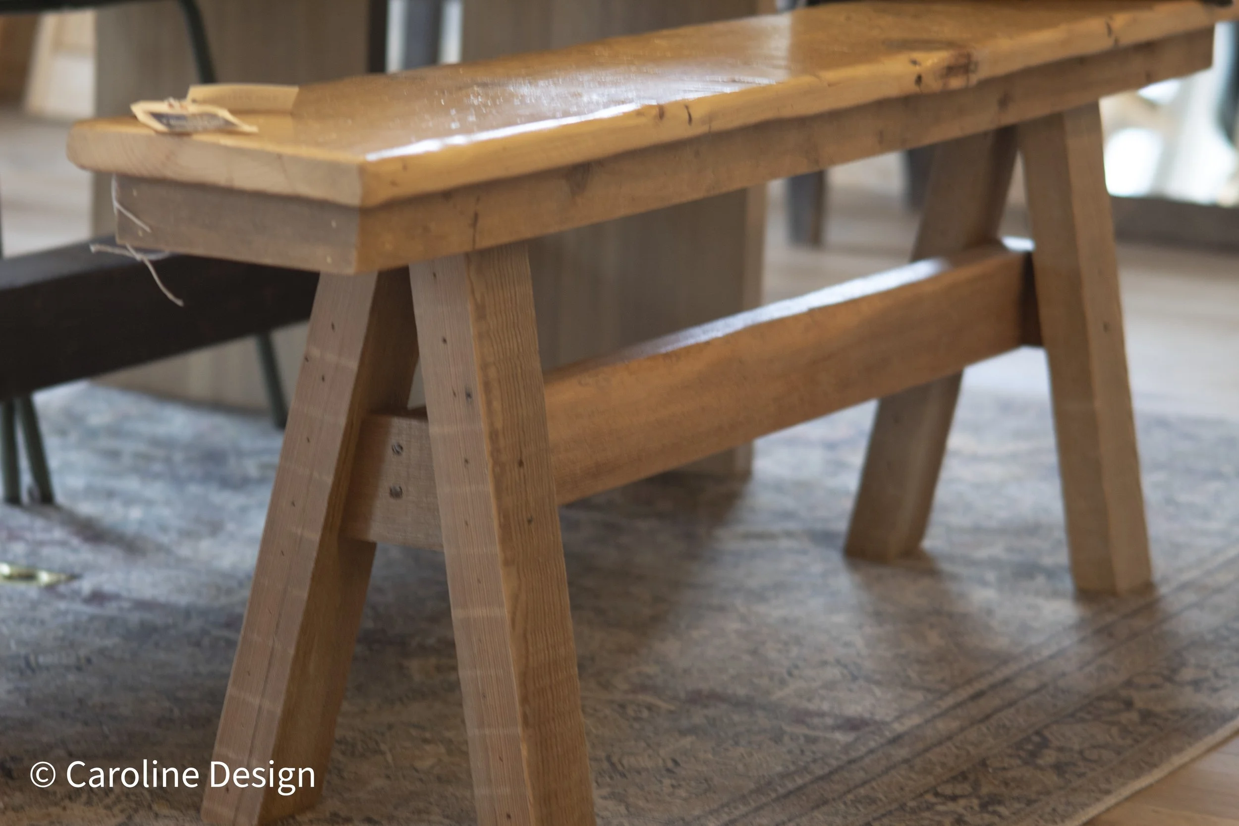 Reclaimed Wood Hallway Bench 66" L x 9.5" W