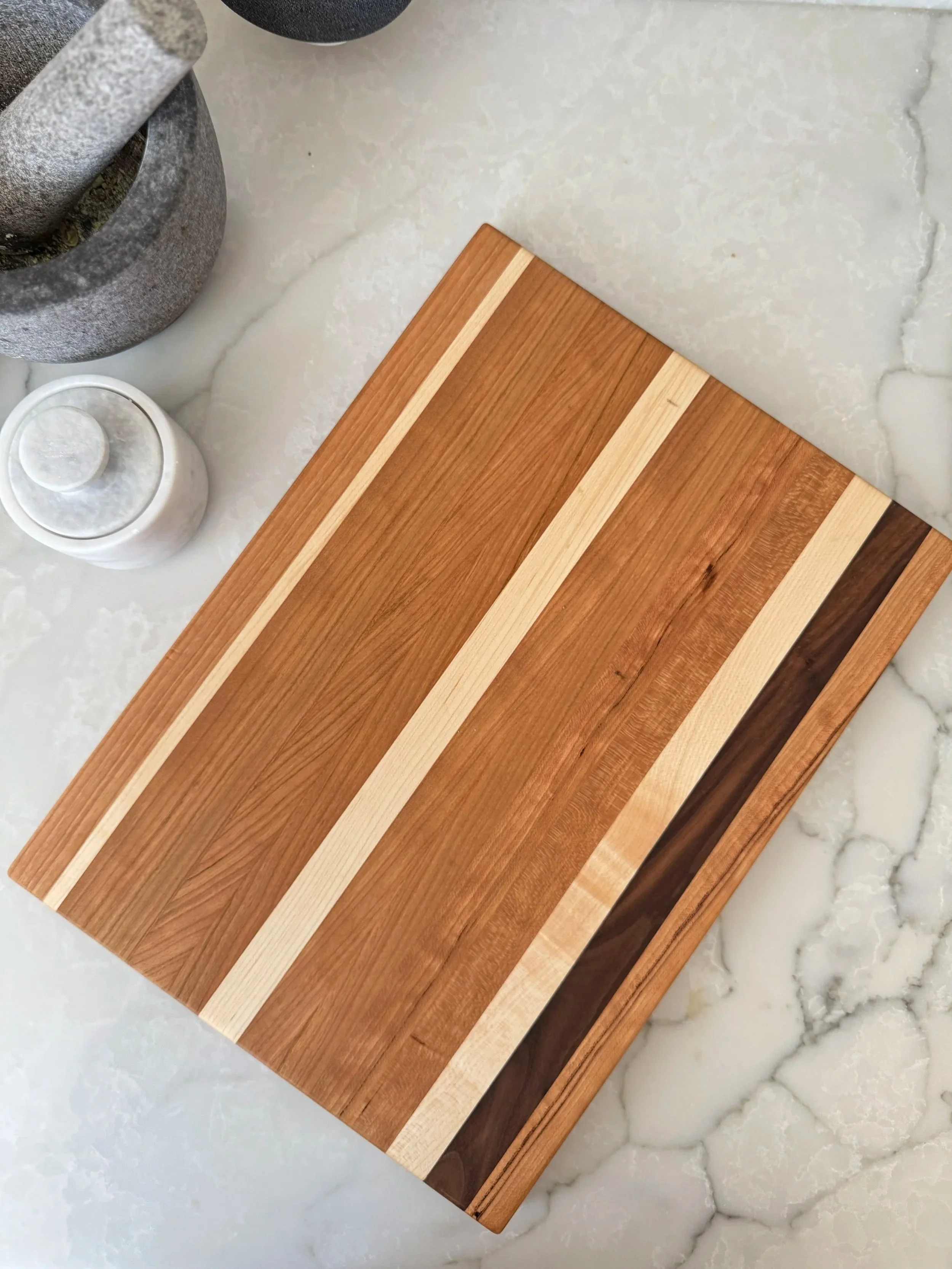 Striped Wood Charcuterie & Cutting Board