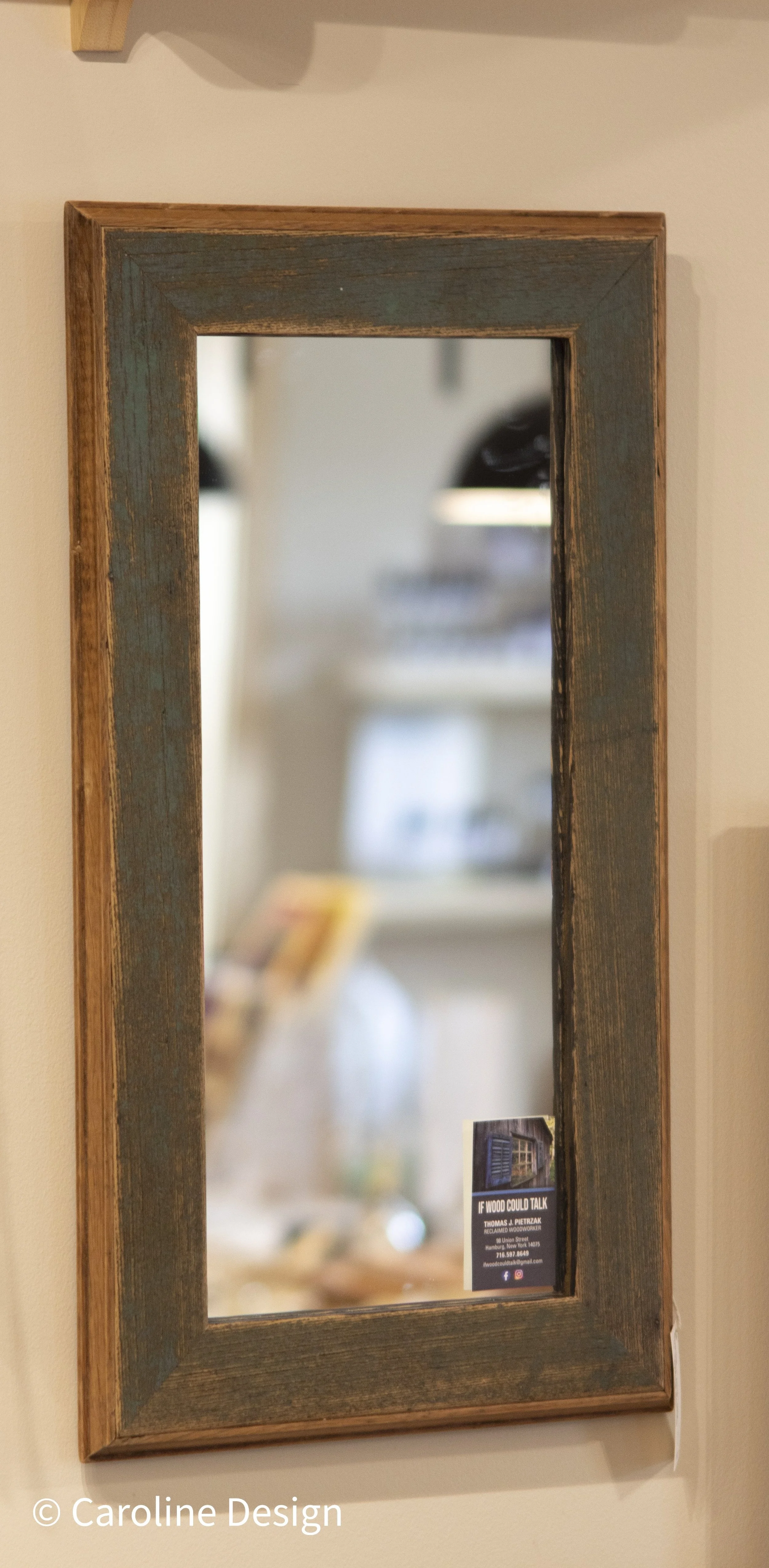 Reclaimed Wood Mirror 25" x 14"